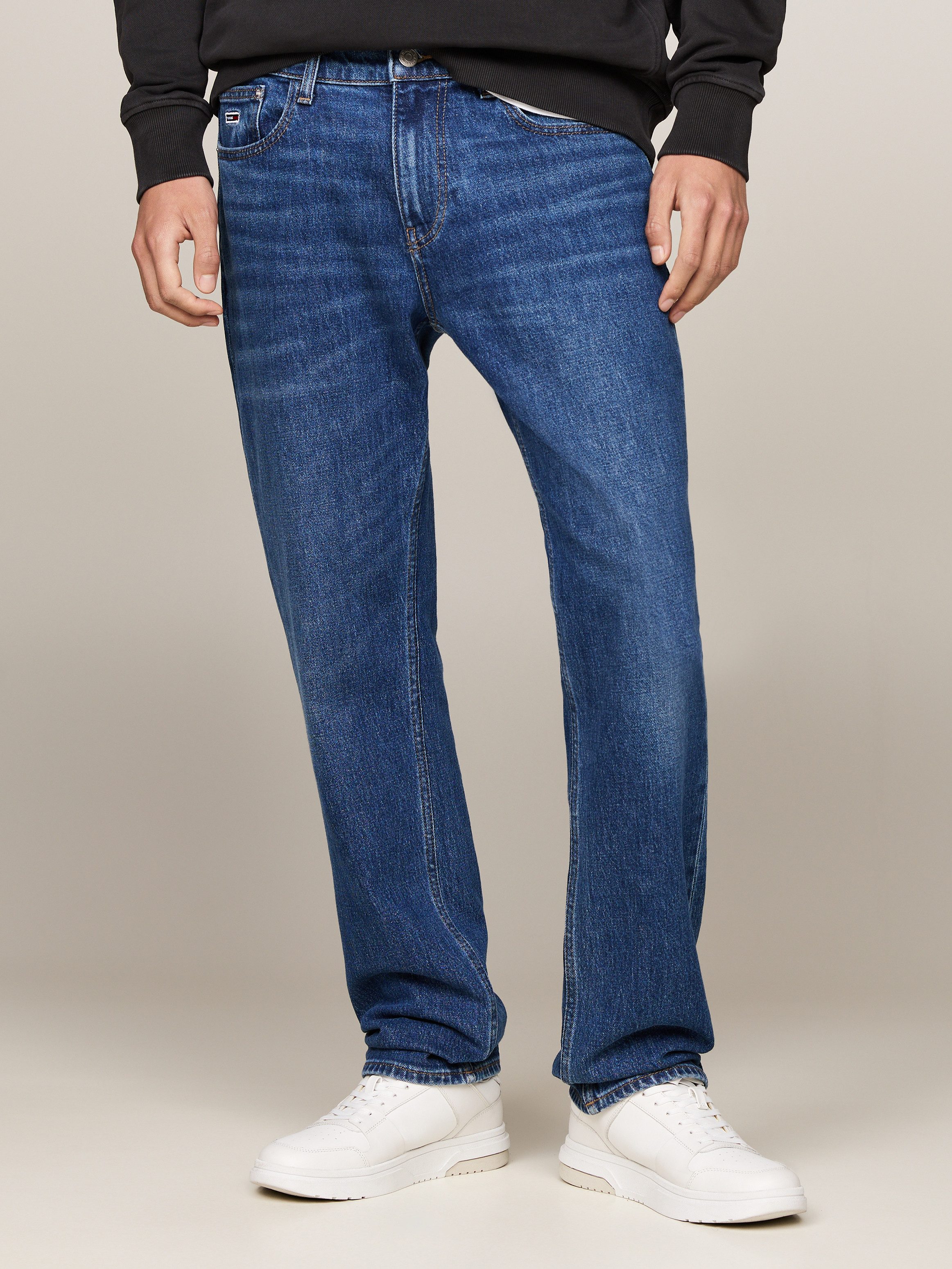 TOMMY JEANS Slim fit jeans RYAN SLIM STRAIGHT met gestempeld logo