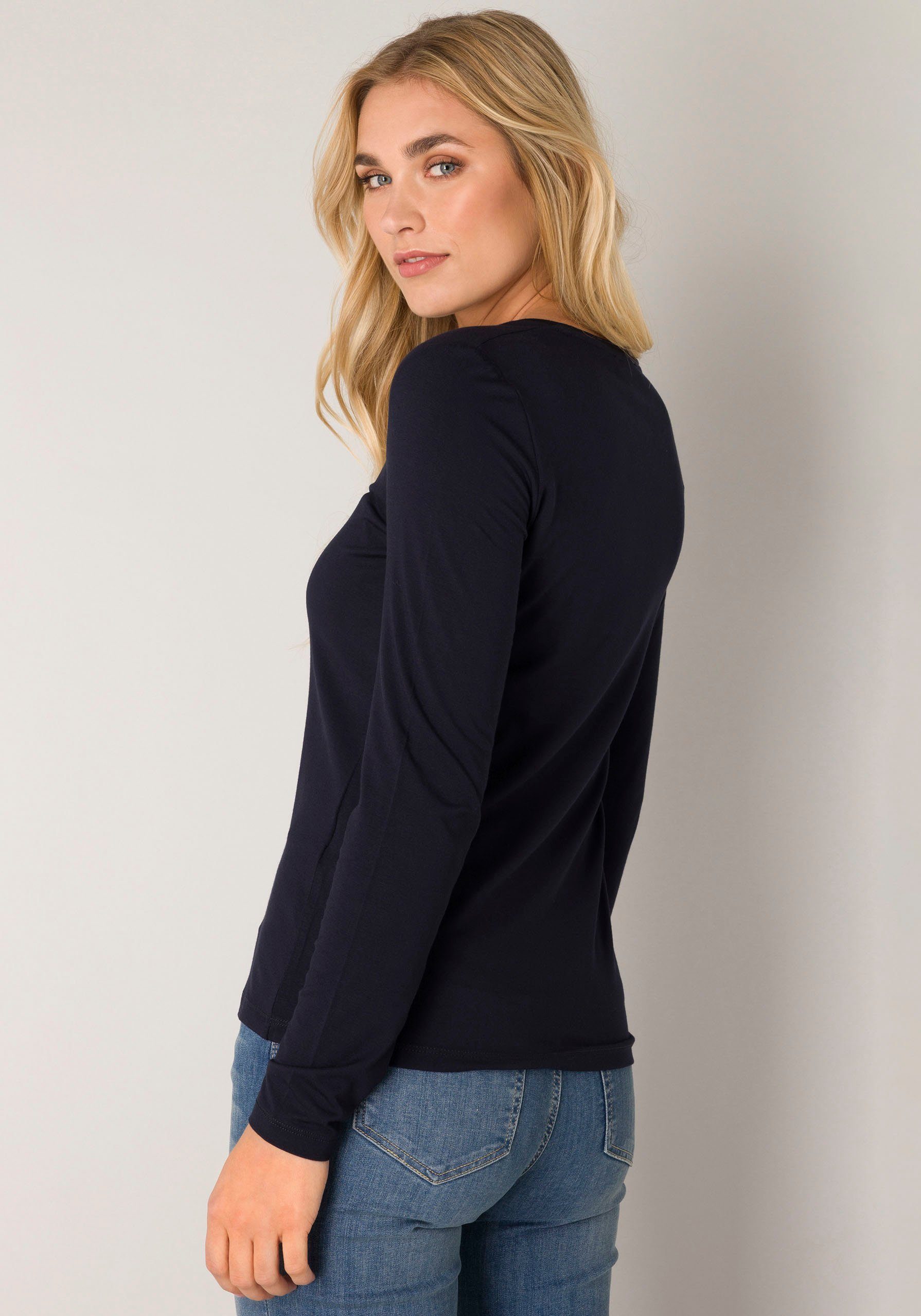 Base Level Shirt met lange mouwen met een ronde hals
