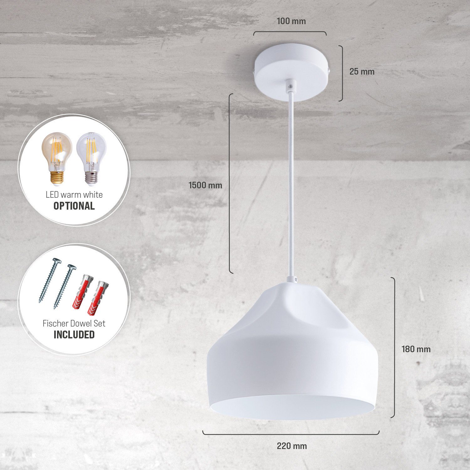 Paco Home Hanglamp HURLEY U Hanglamp eetkamer keukenlamp hangend Eettafellamp binnenin in goudkleur