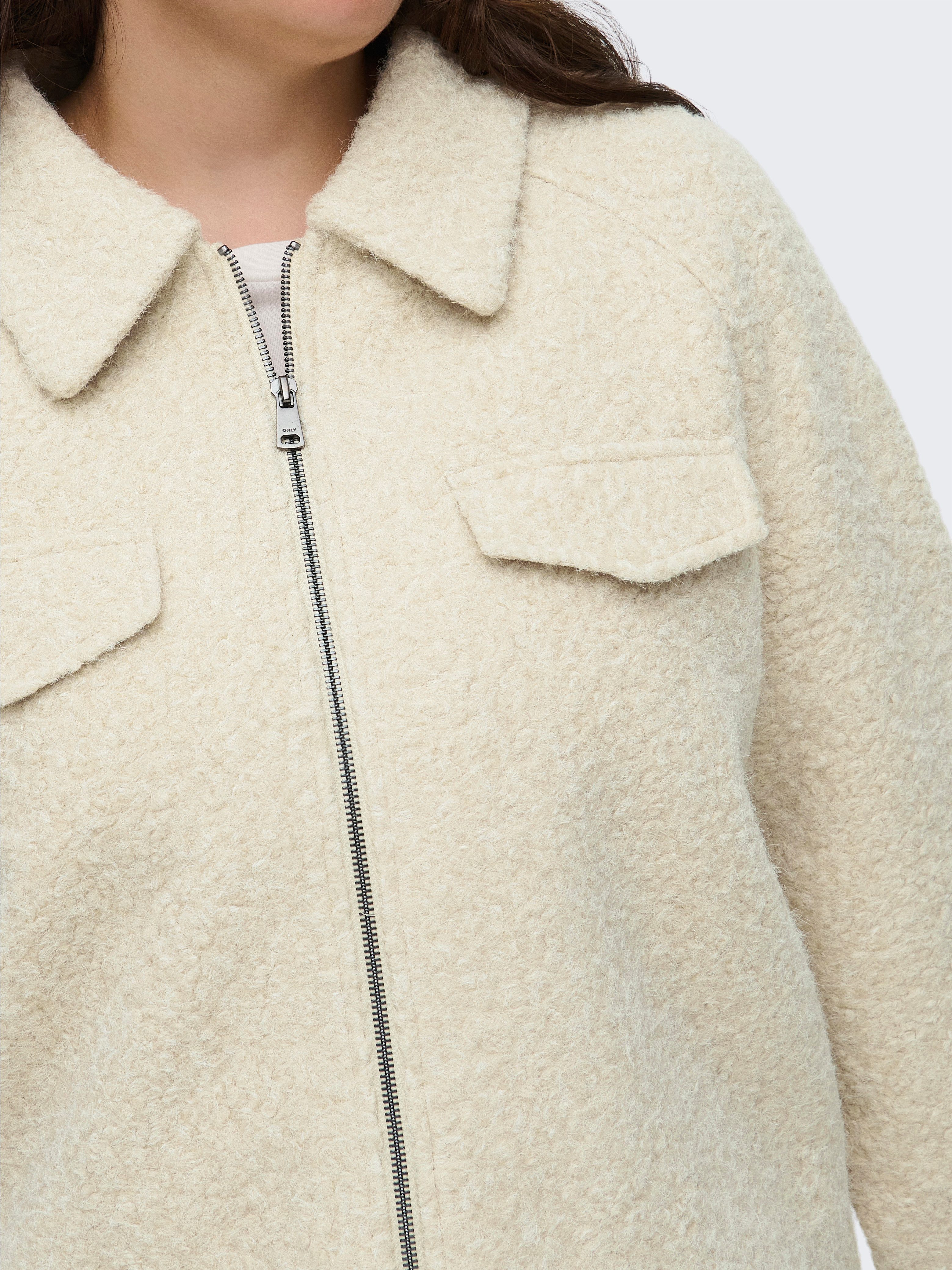 ONLY CARMAKOMA Fleecejack CARMALO SHORT BOUCLE JACKET OTW NOOS