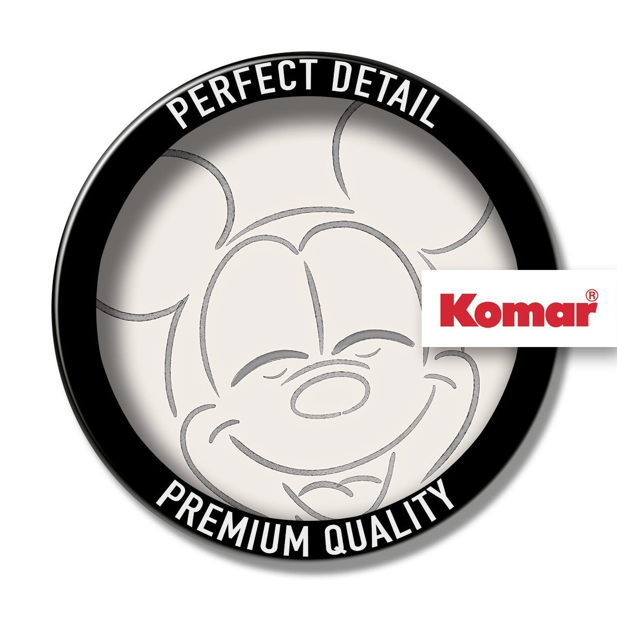 Komar Fotobehang Zelfklevend vlies - Mickey Mouse Joke - Afmeting 125 x 125 cm (1 stuk)