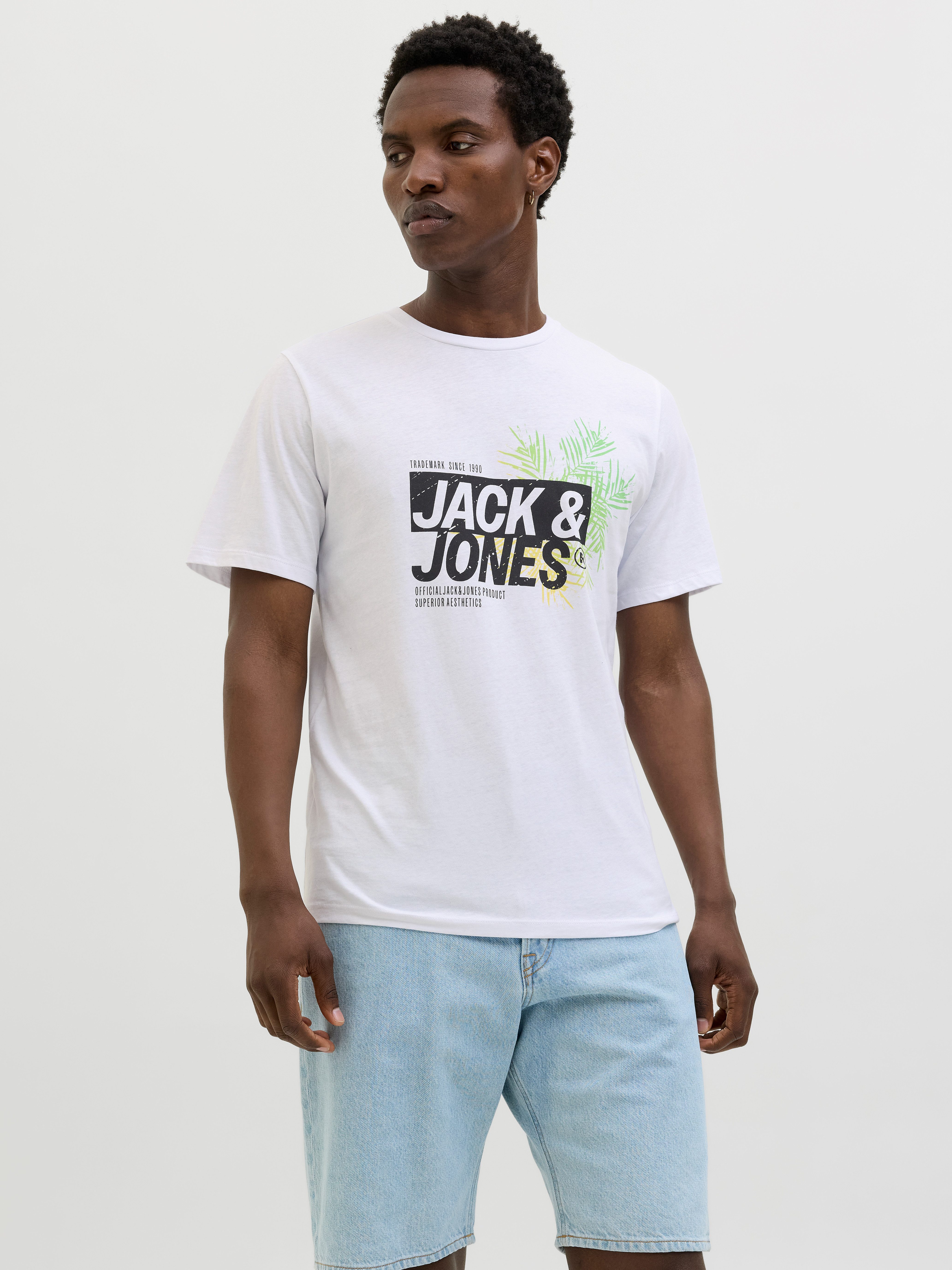 Jack & Jones Shirt met print JJJAXON TEE SS CREW NECK