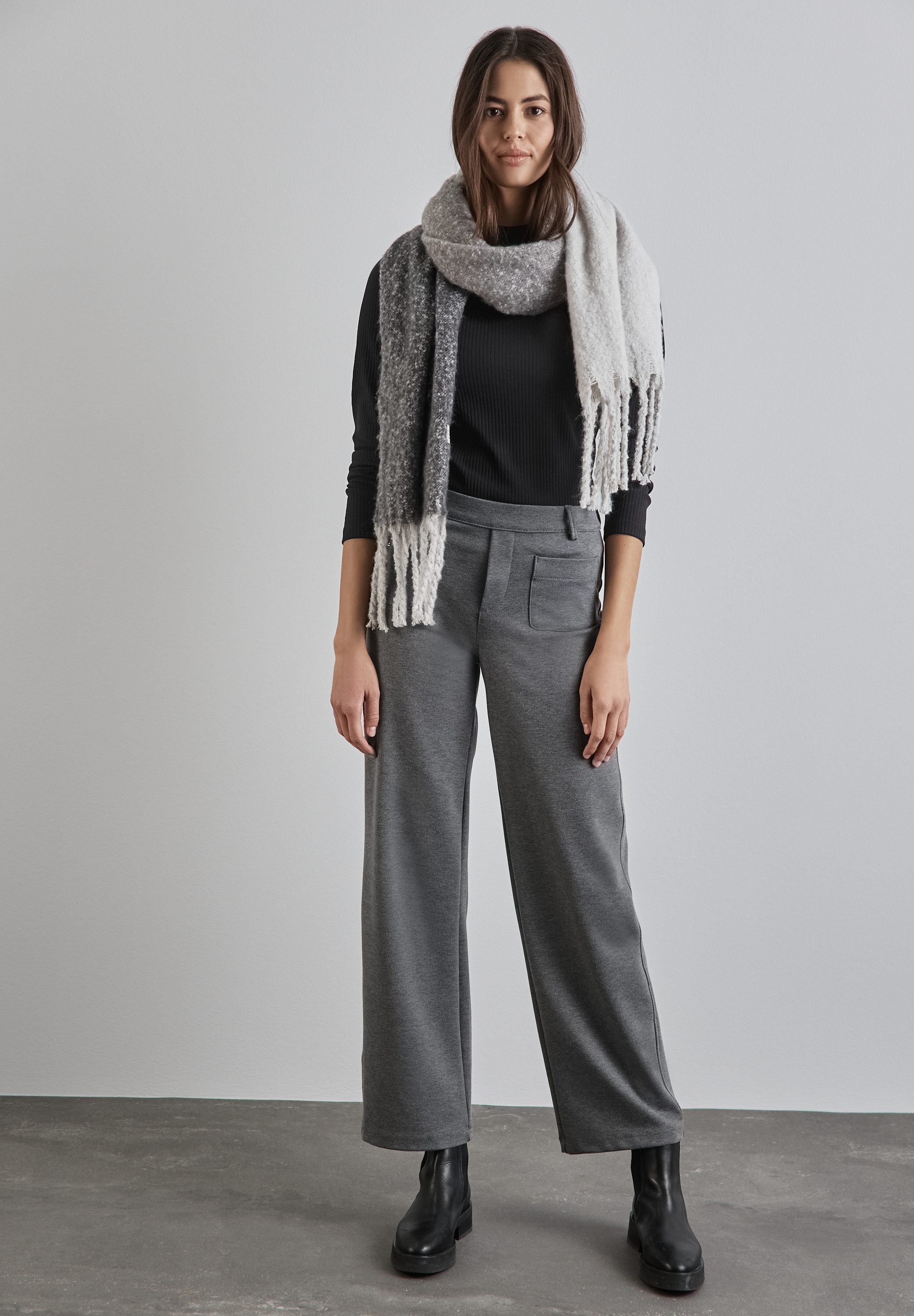STREET ONE Shirt met lange mouwen met ribstructuur super comfortabel