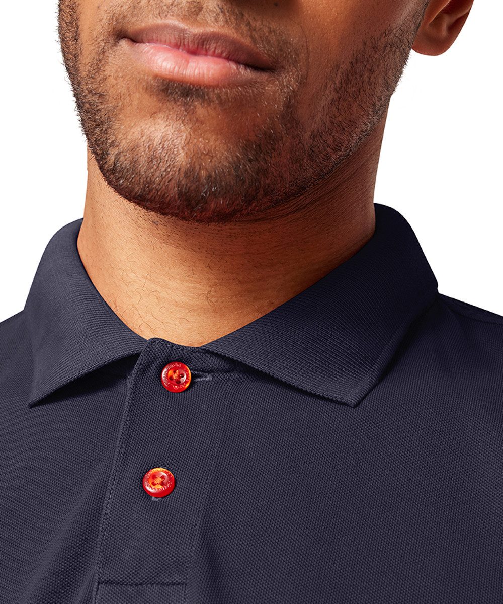 Pierre Cardin Poloshirt met lange mouwen met knoopsluiting