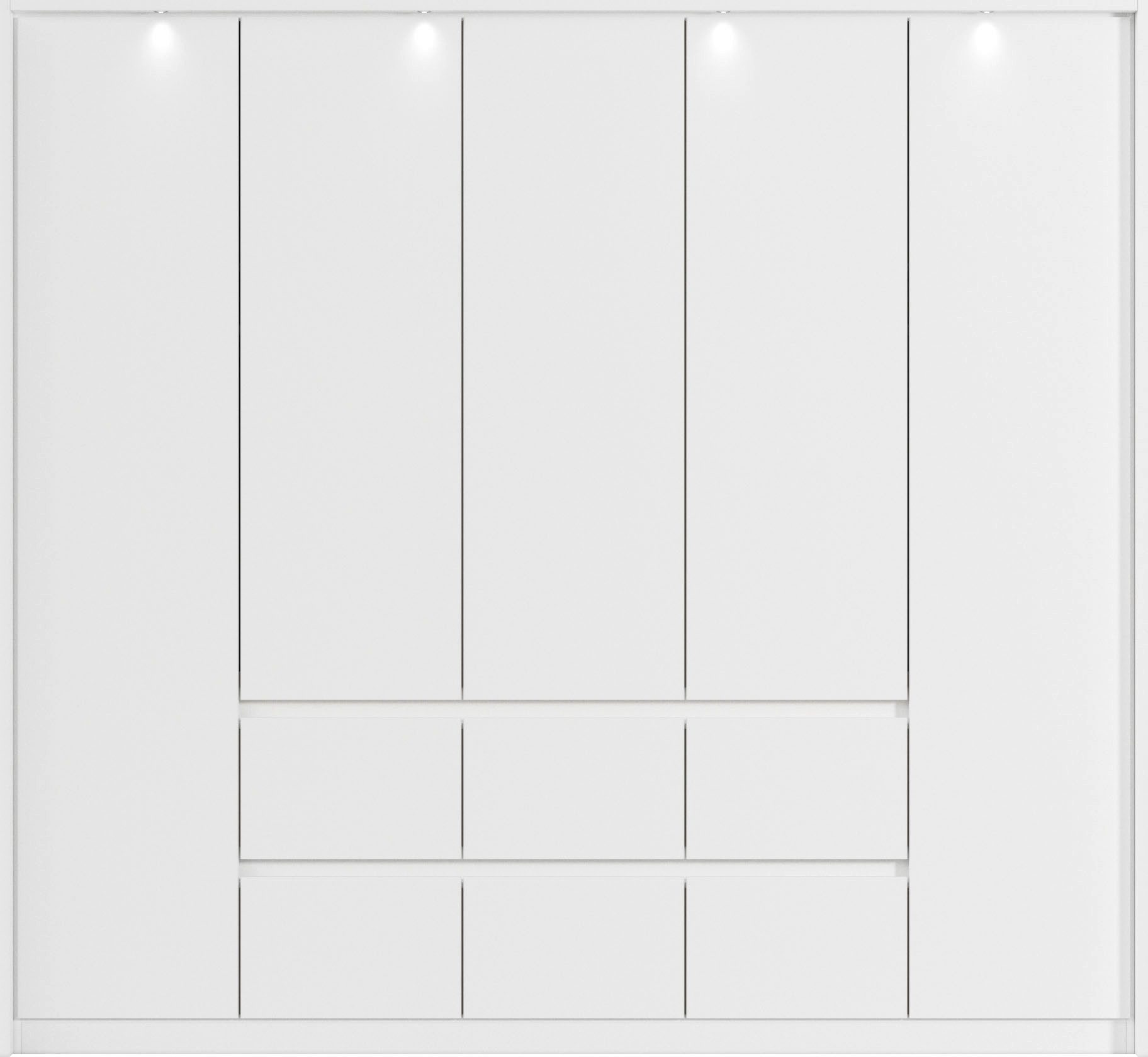 rauch Draaideurkast Mainz met passe-partout optioneel met verlichting, buitendeuren met push-to-openfunctie