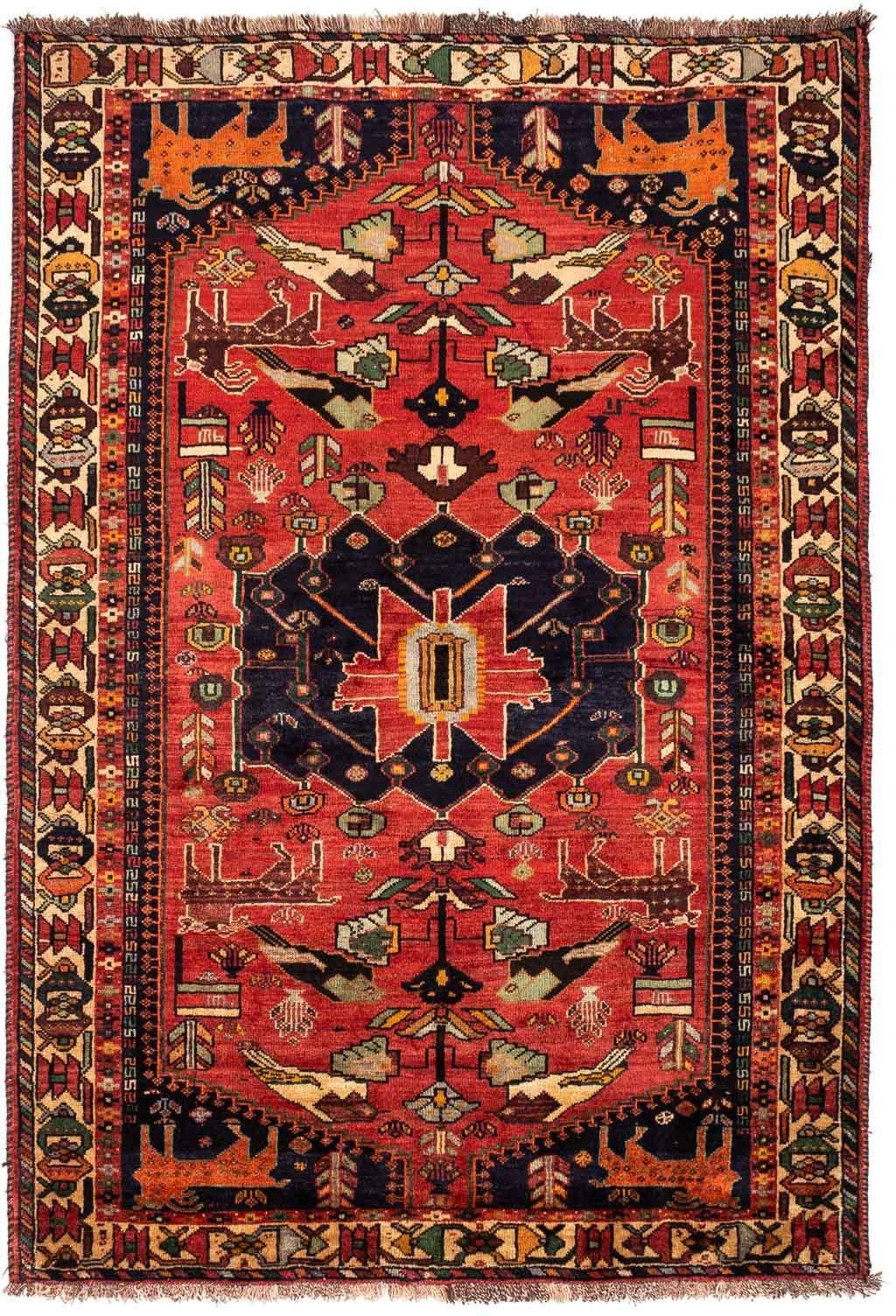 morgenland Wollen kleed Shiraz medaillon 250 x 160 cm Uniek exemplaar met certificaat