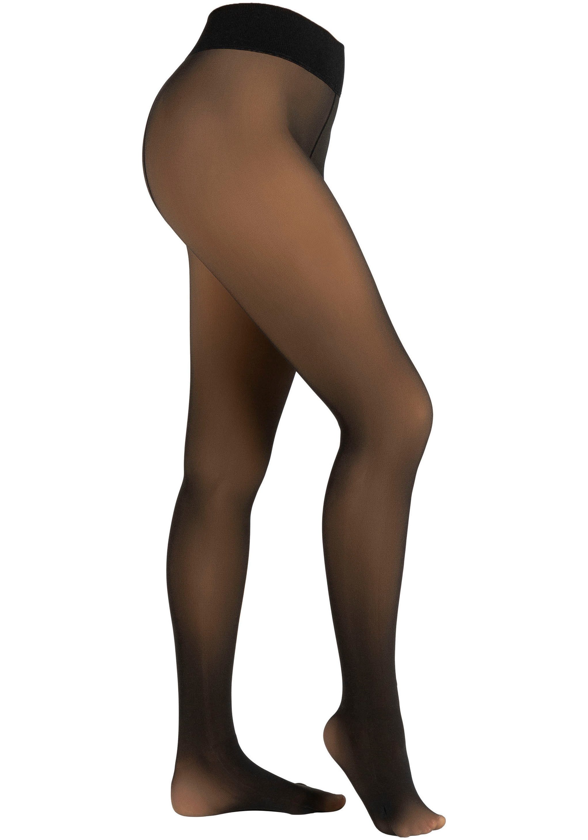 Camano Maillot Comfort Thermo warme & transparante panty, 120DEN, comfort katoen kruis (1-pack)
