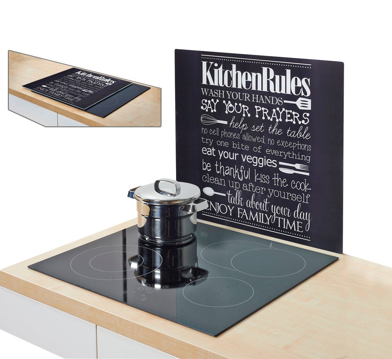 Zeller Present Afdekplaat fornuis Kitchen Rules Klittenband en fluweel bevestiging (1-delig)