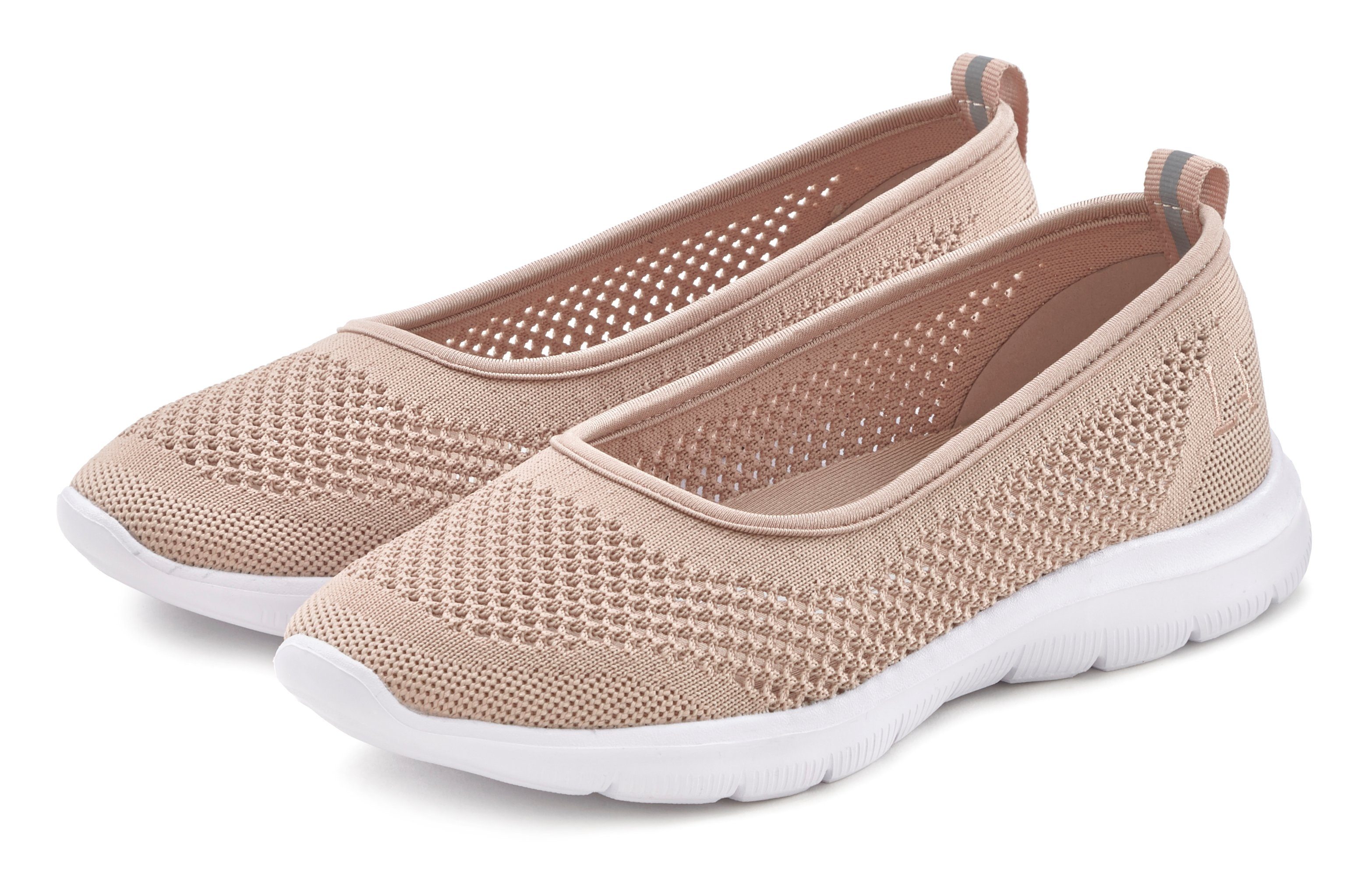 Lascana Sneaker-ballerina’s ultralichte slipper, slip-on sneaker, vrijetijdsschoen vegan