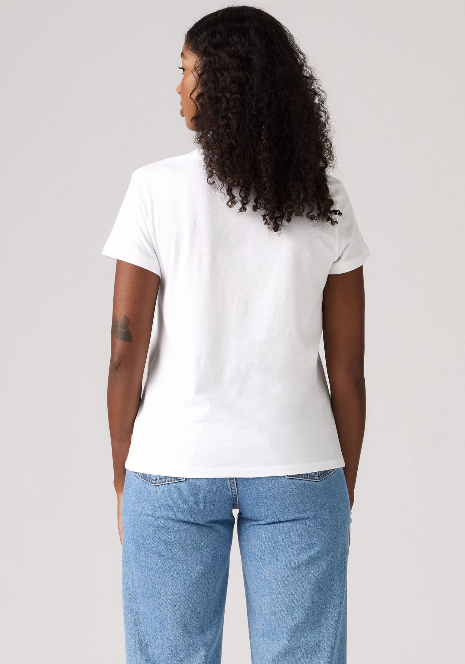 Levi's® Shirt met ronde hals The Perfect Tee met logo in metallic-holoprint