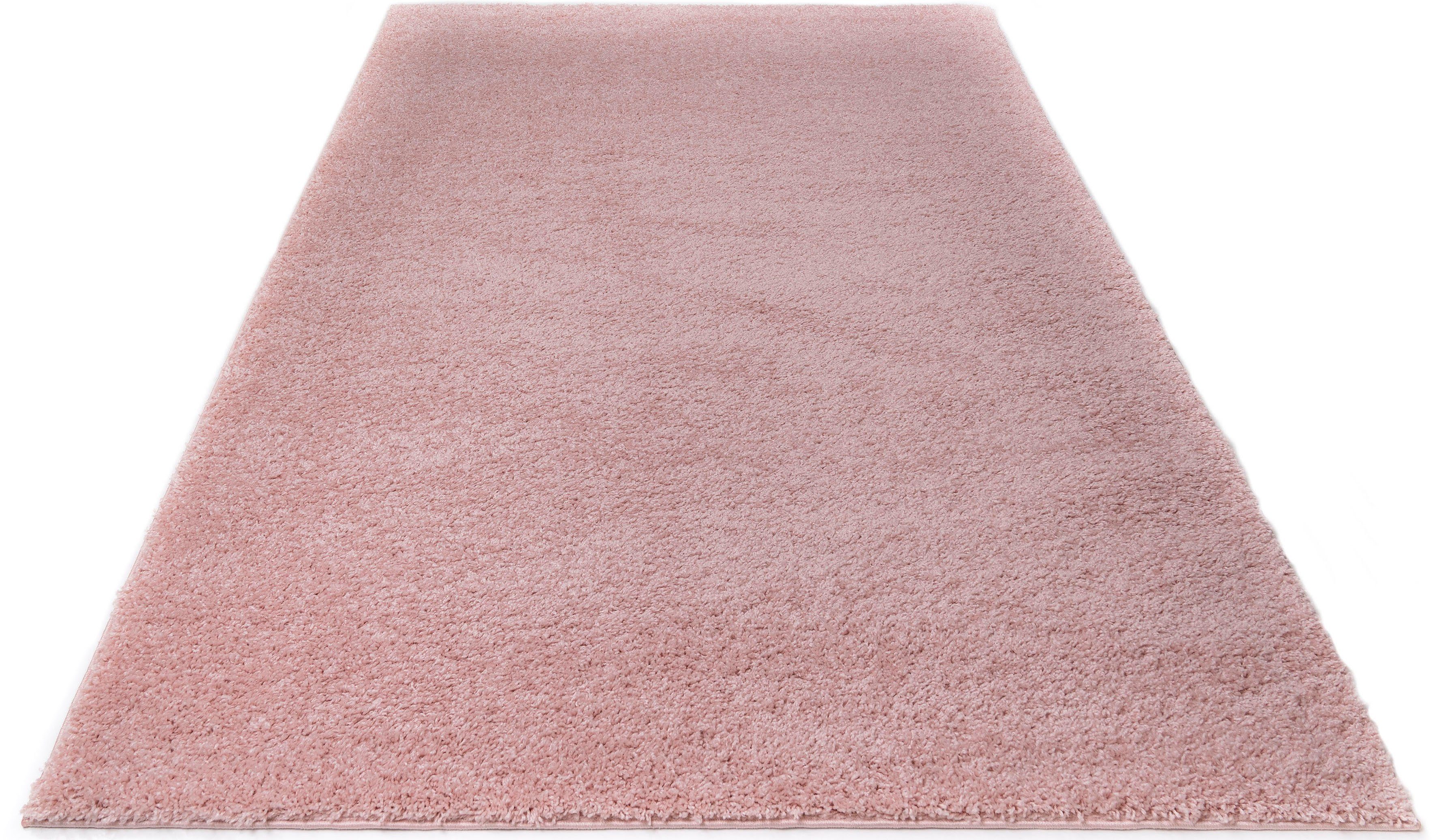 Bruno Banani Hoogpolig vloerkleed Shaggy Soft geweven, uni kleuren, bijzonder zacht en knuffelig, klantenfavoriet