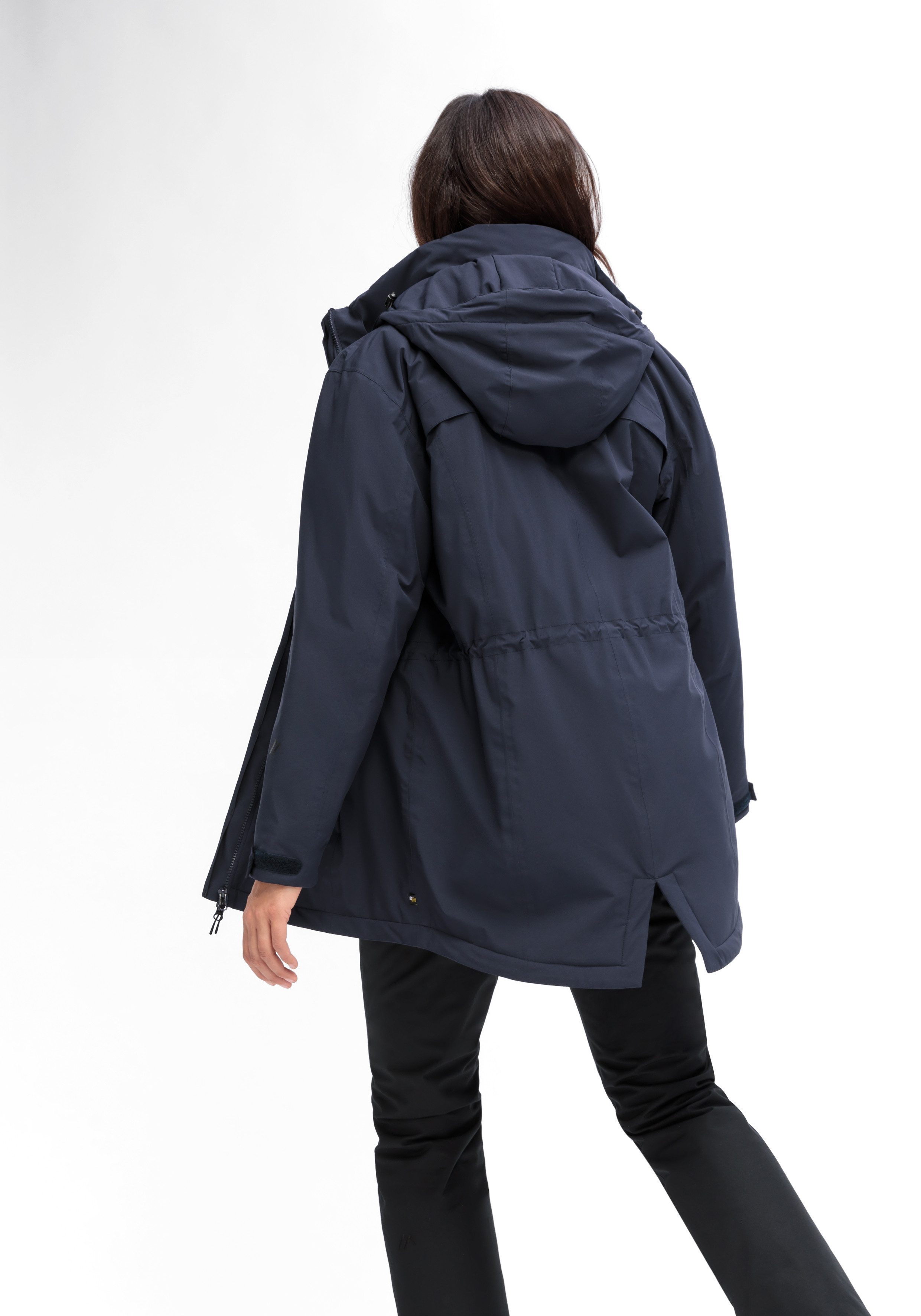 Maier Sports Functionele jas Metor Coat W Dames mantel, outdoor mantel wind/waterdicht, 4 ruime zakken