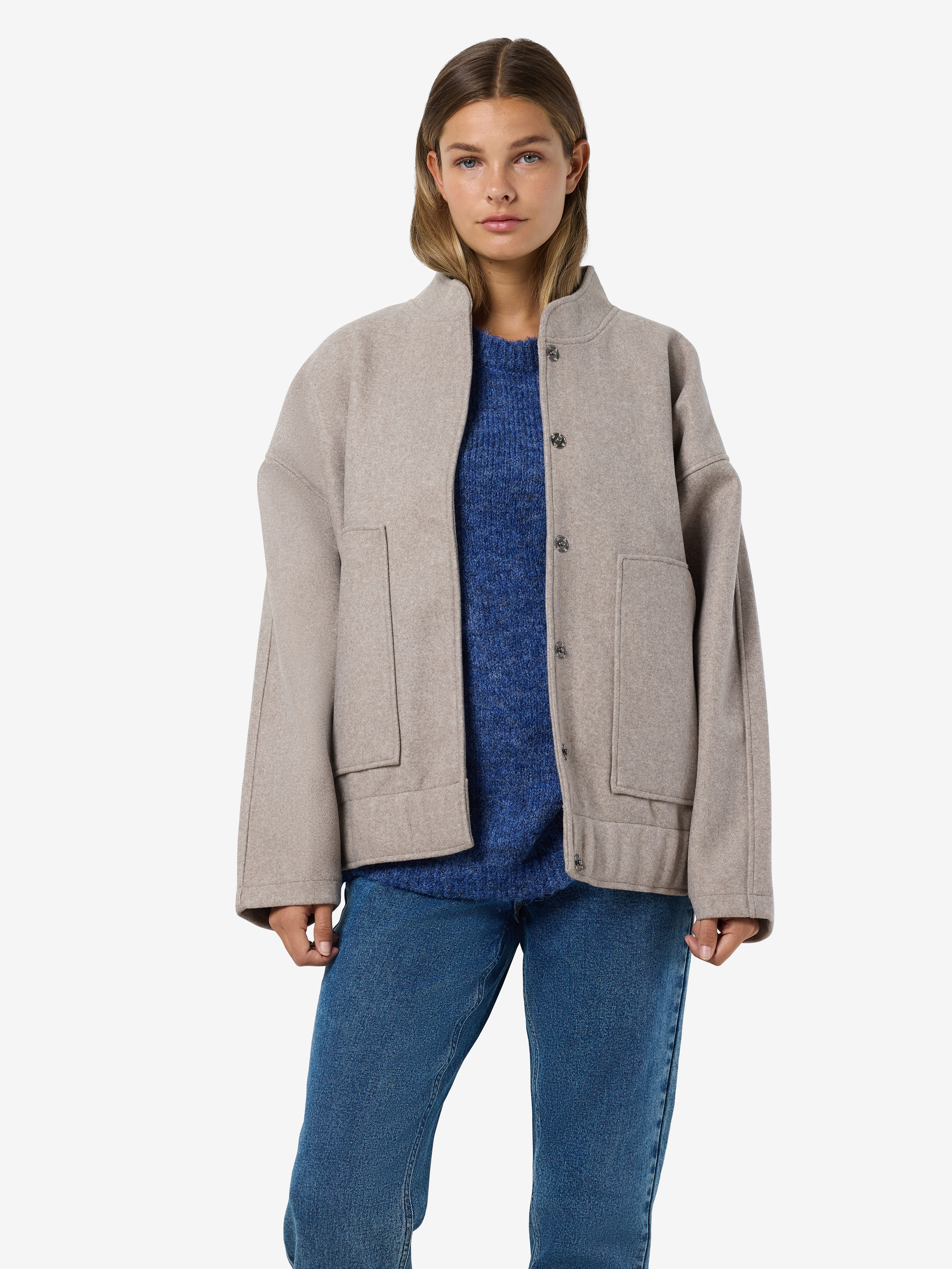 Noisy may Blousejasje NMHALSTON L/S BOMBER JACKET WVN NOOS