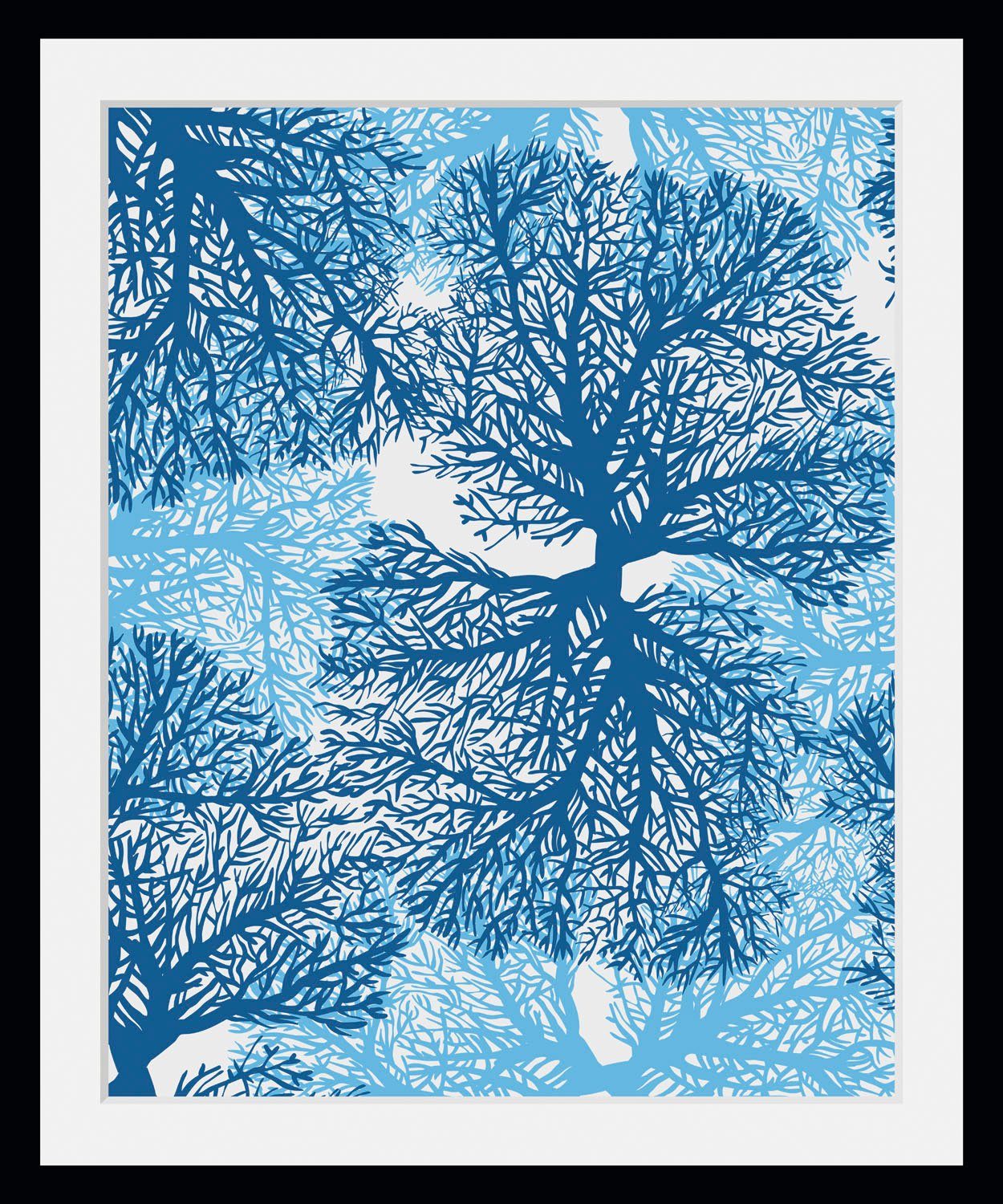 queence Wanddecoratie Mirco HD premium posterdruk incl. houten lijst (1 stuk)