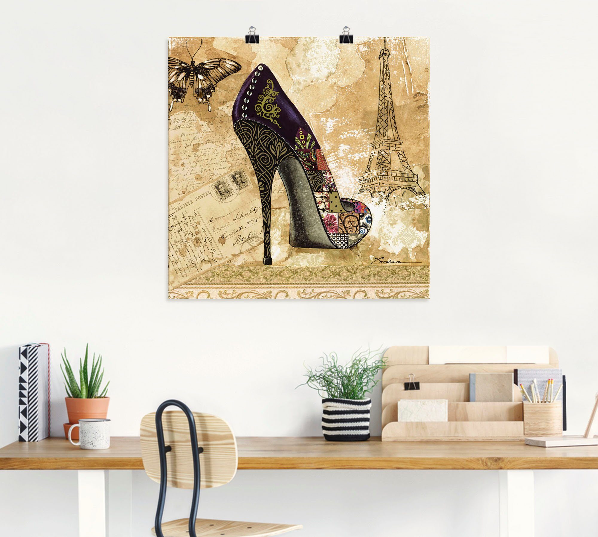 Artland Artprint Veranderende tijden IV - stiletto's als artprint van aluminium, artprint op linnen, muursticker of poster in verschillende maten