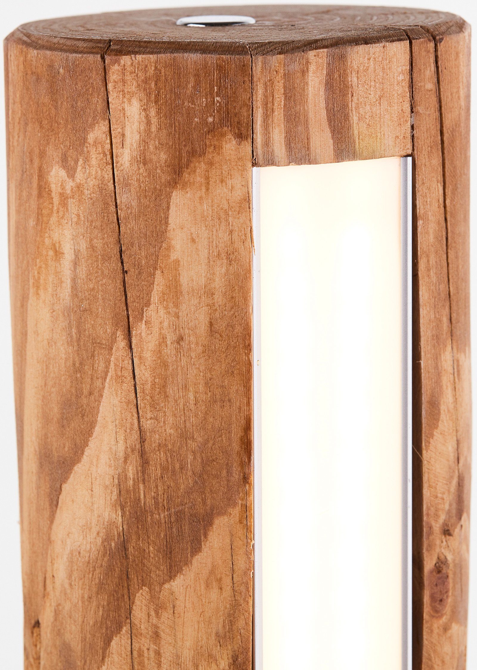 Brilliant Leuchten Led-tafellamp Odun 46 cm hoogte, touchdimmer, 800 lm, warmwit, hout / metaal, grenen gebeitst (1 stuk)