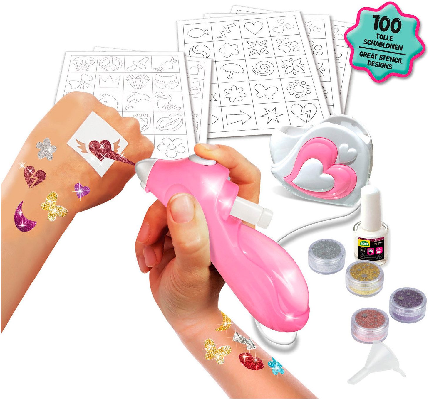Lena® Knutselset Airbrush Tattoo Studio