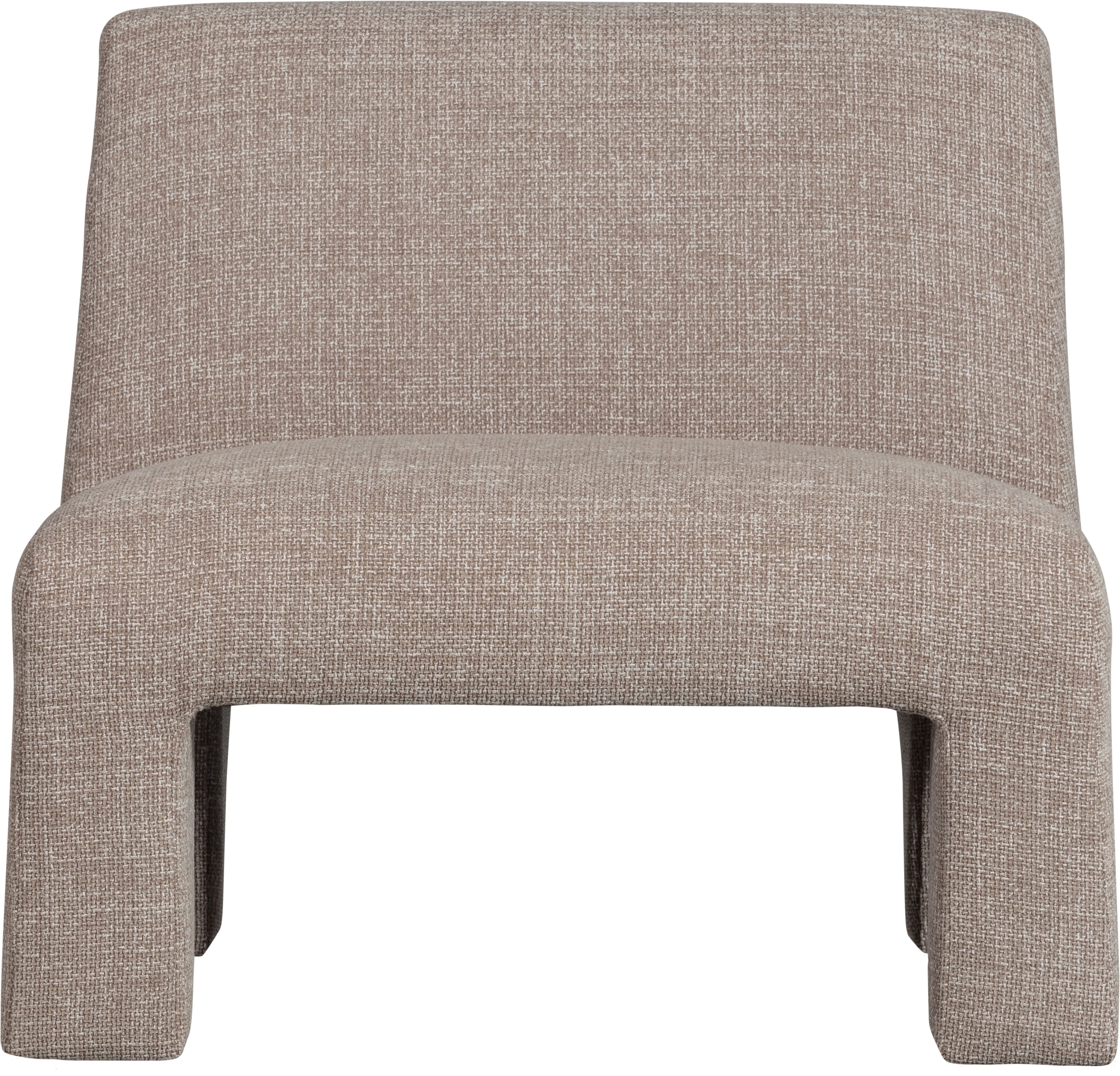 WOOOD Fauteuil Lavid geweven stof, 4-poots frame h 73 cm x b 74 cm