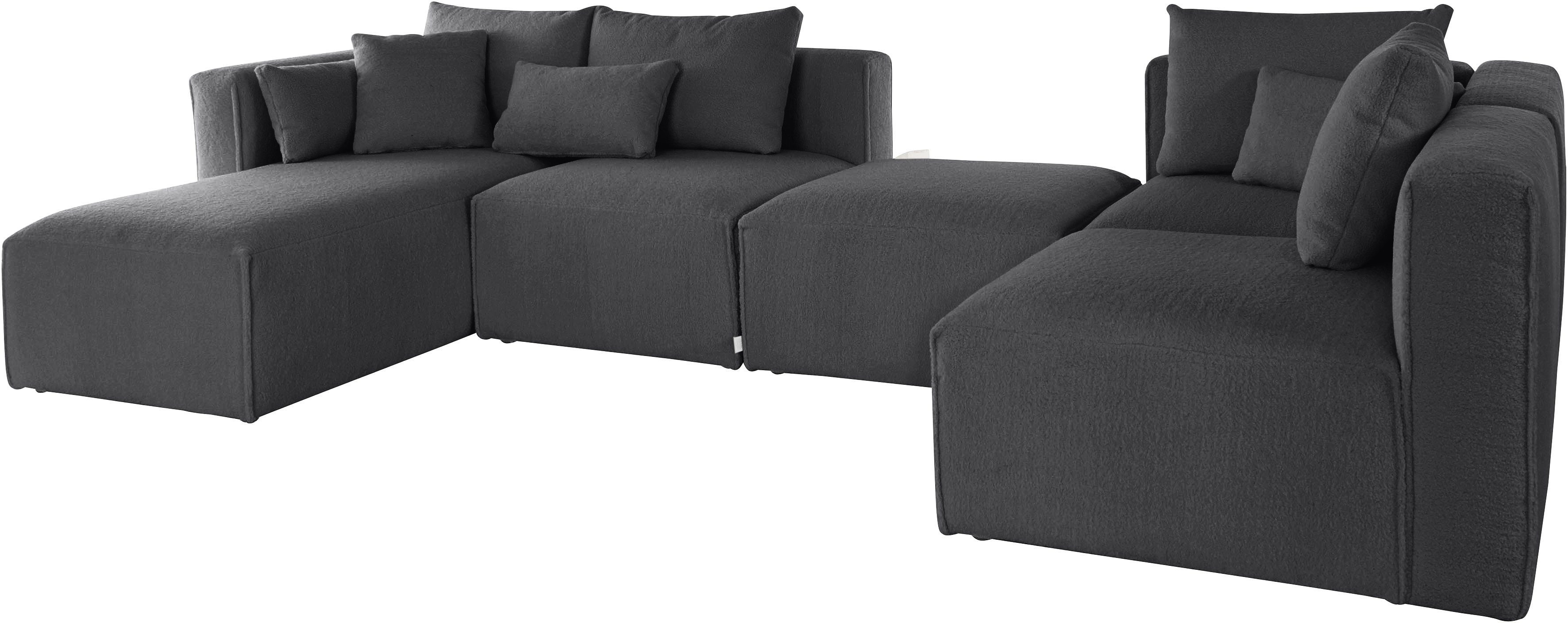 Guido Maria Kretschmer Home&Living Zithoek Comfine U-vorm samengesteld van modules, in 3 stoffen en vele kleuren