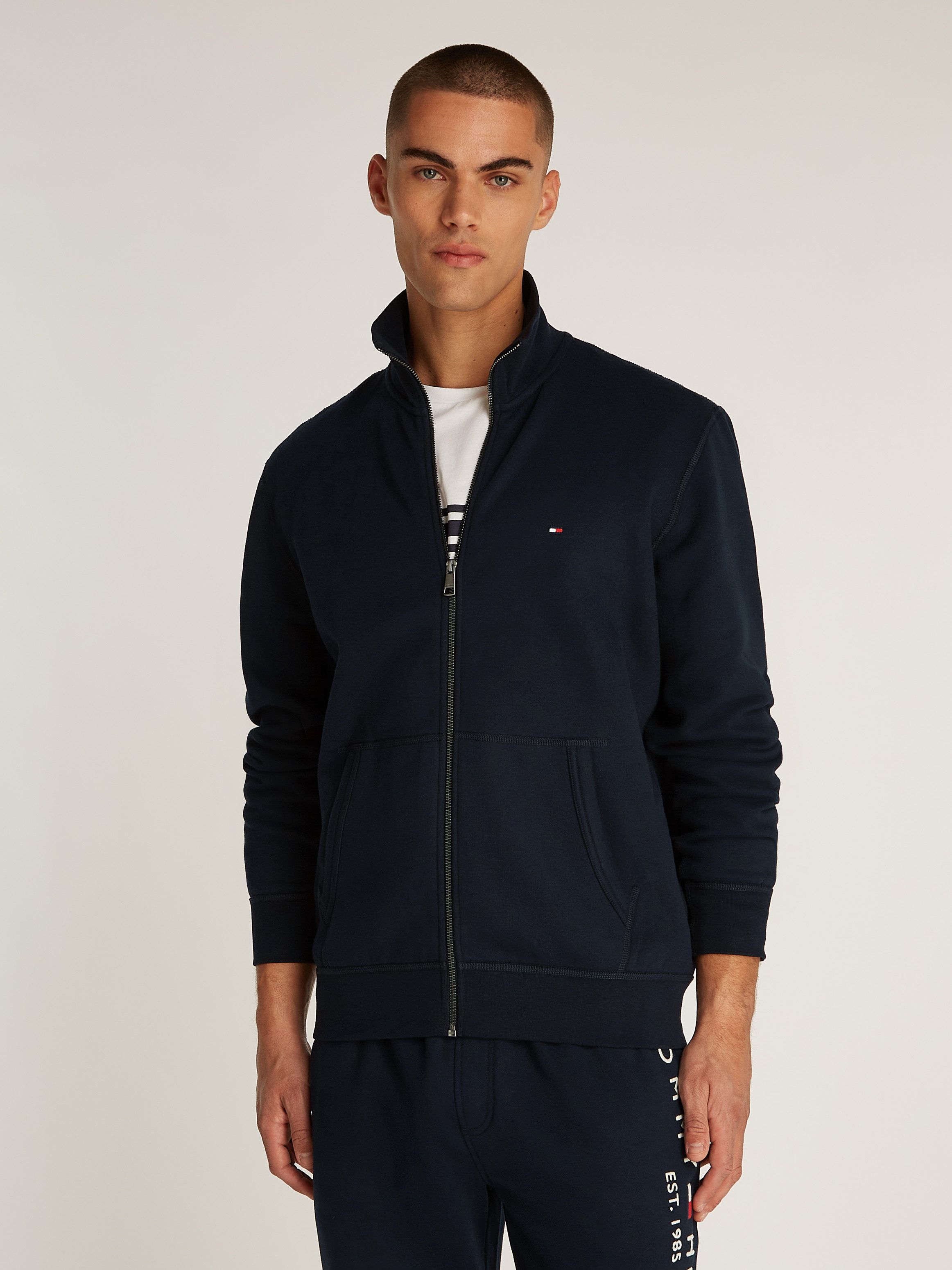 Tommy Hilfiger Sweatvest ESSENTIAL FLEECE ZT STAND COLLAR