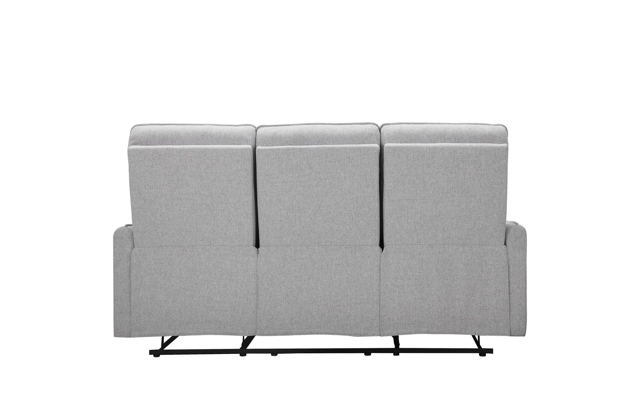 Dorel Home 3-zitsbank Lugo, bioscoopbank met relaxfunctie in kunstleer en geweven stof