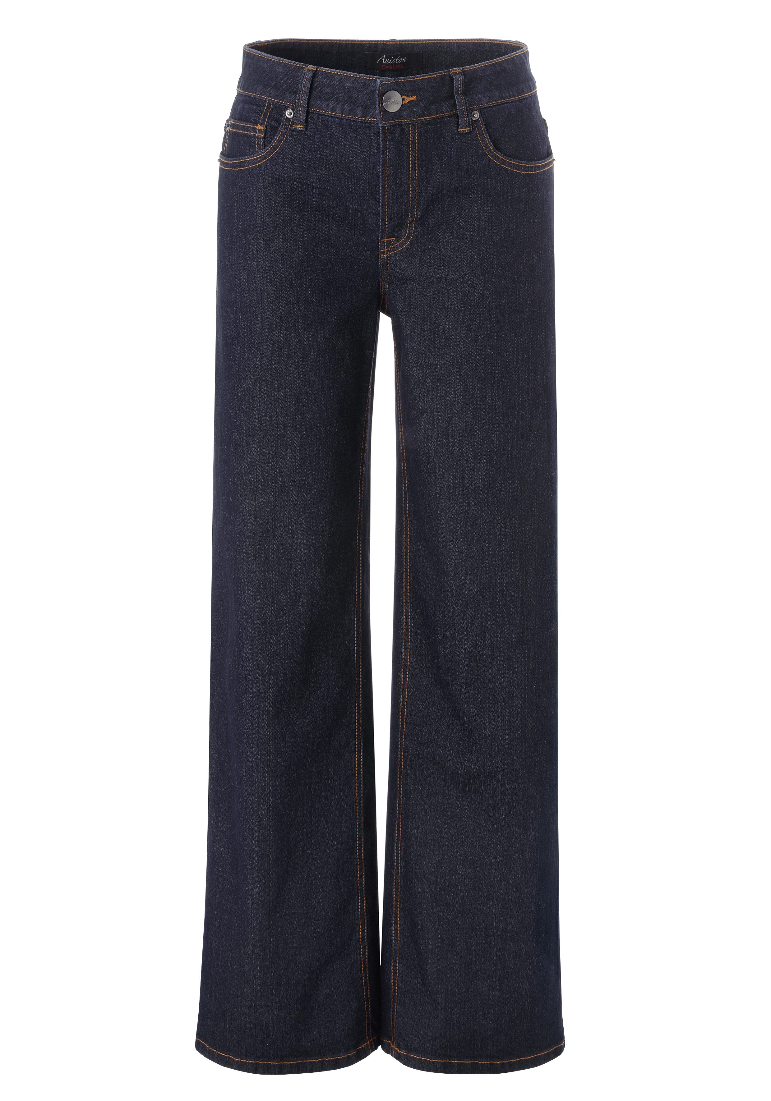 Aniston CASUAL Straight jeans met trendy wijd been