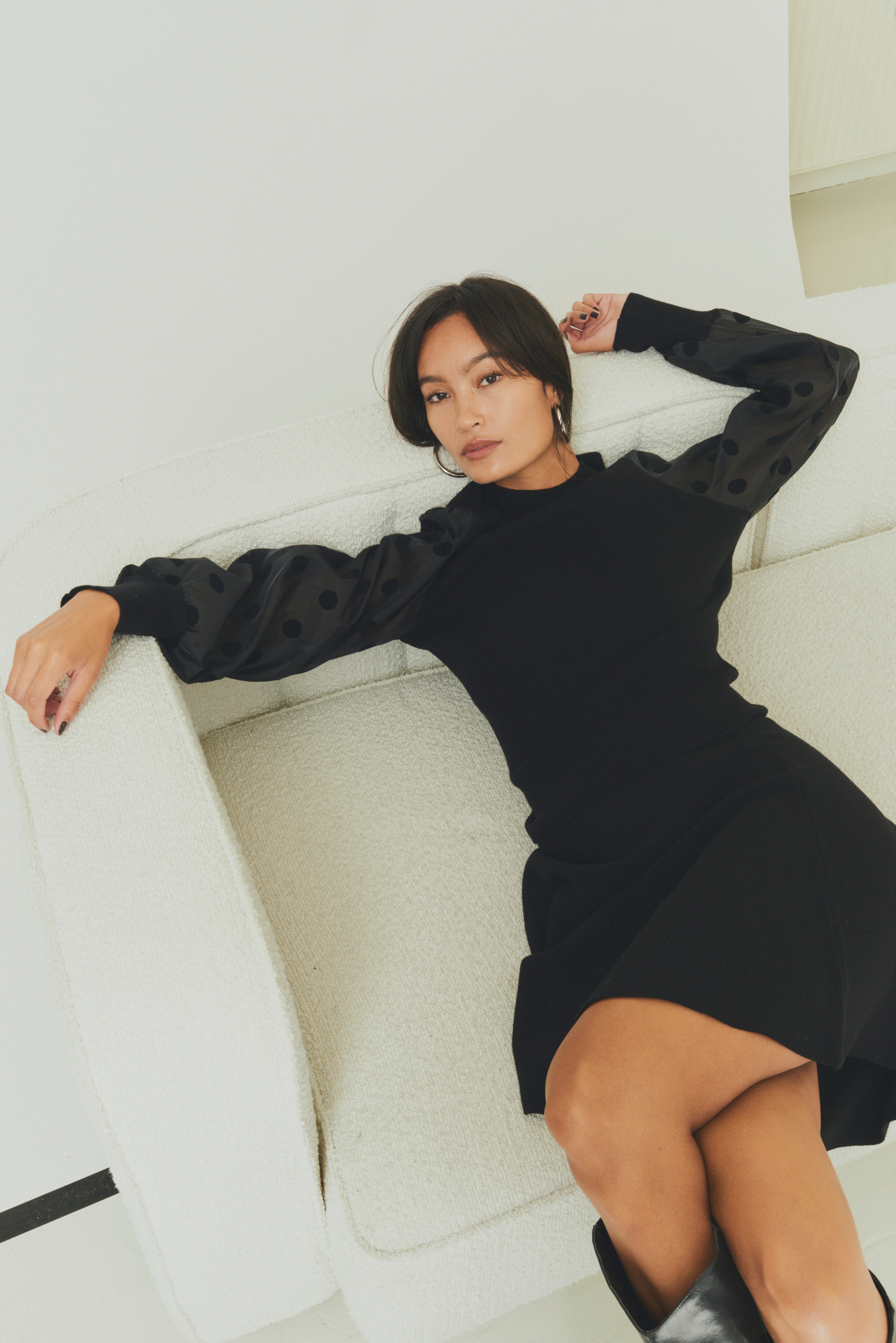 Y.A.S Trui met ronde hals YASDOTME LS KNIT PULLOVER S. NOOS