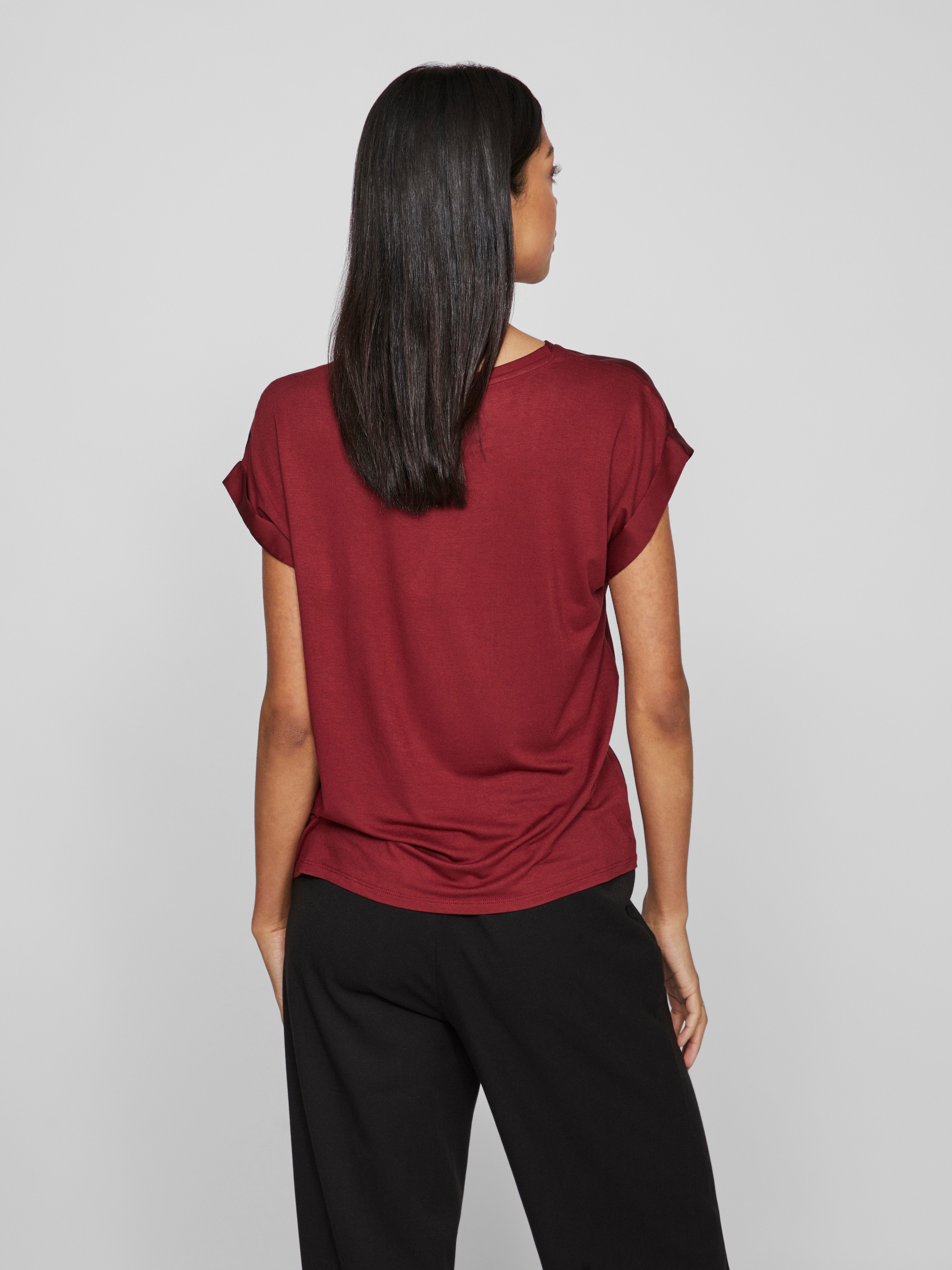 Vila Shirt met korte mouwen VIELLETTE S/S SATIN TOP - NOOS