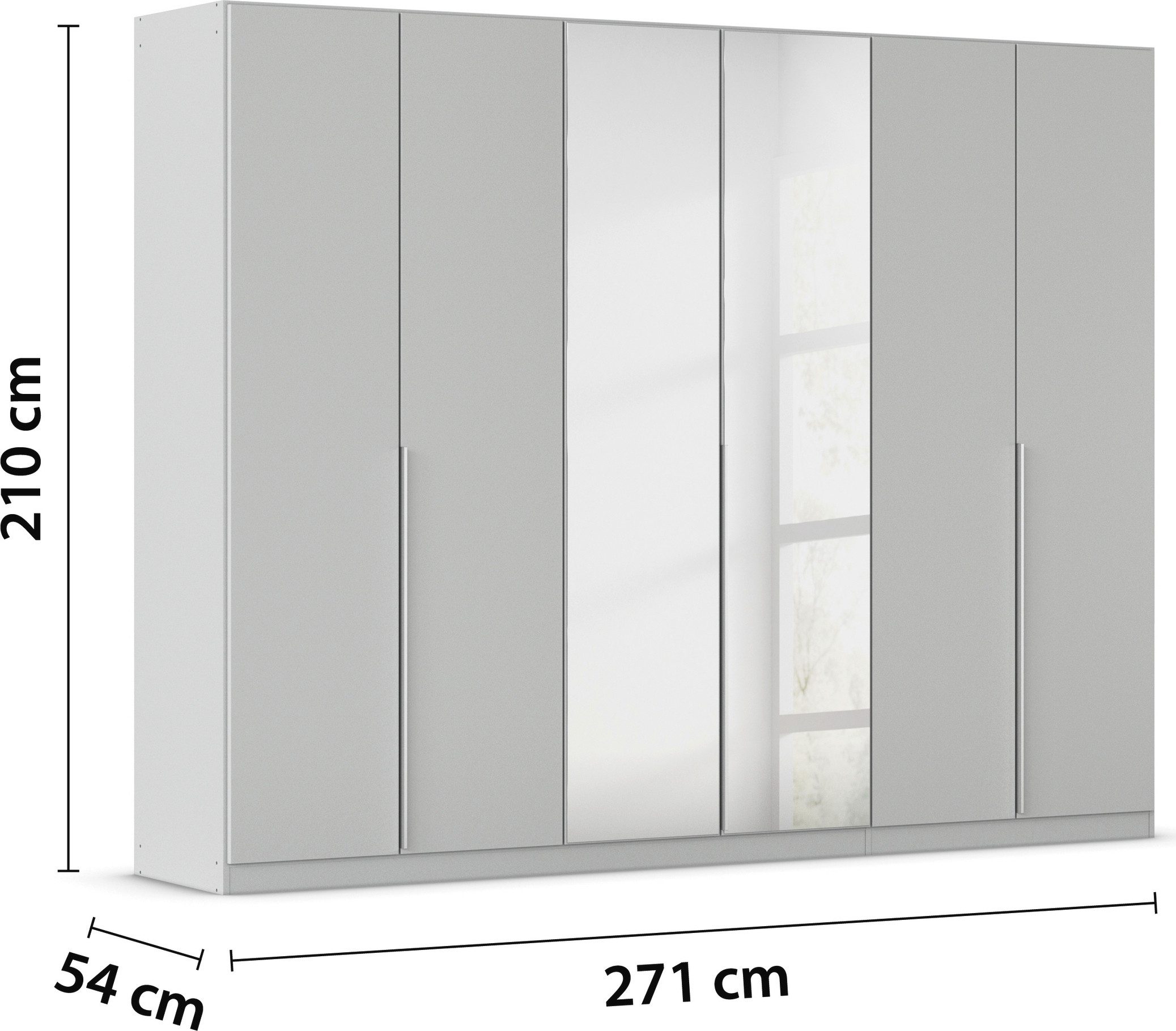 rauch Draaideurkast Kledingkast kast garderobe AGORDO met decor- of hoogglansfront doordachte binnenuitrusting, in 6 breedtes en 2 hoogtes made in germany