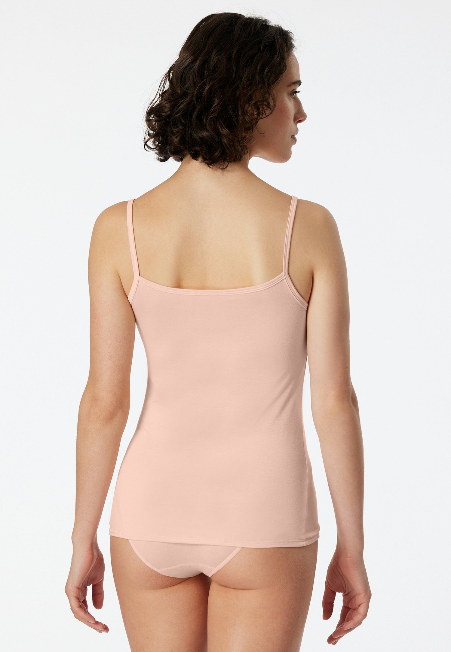 Schiesser Top met spaghettibandjes Modal Essentials met hals- en armopening met fijne afwerking (Set van 2)