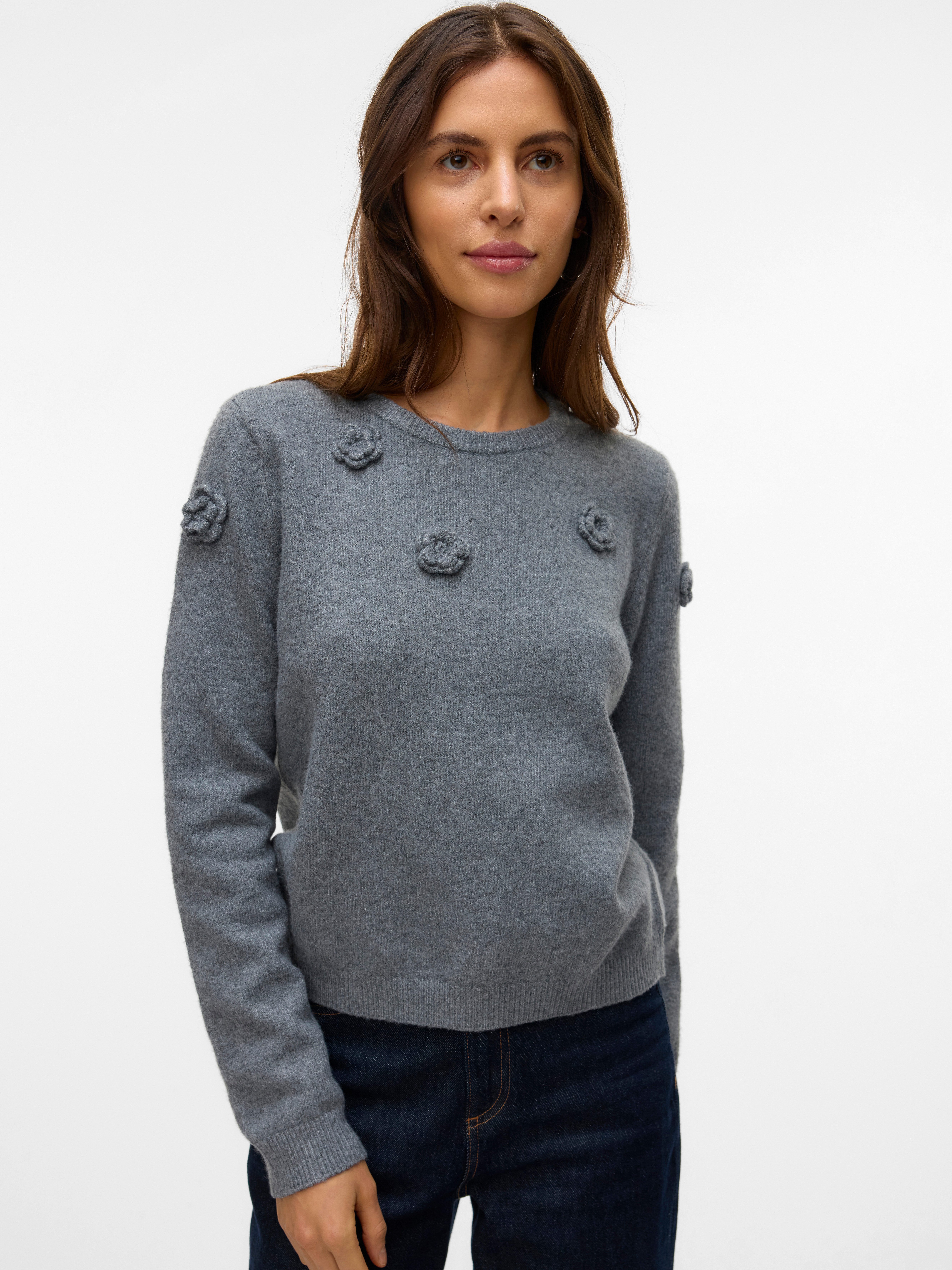 Vero Moda Trui met ronde hals VMROSE LS O-NECK PULLOVER BOO