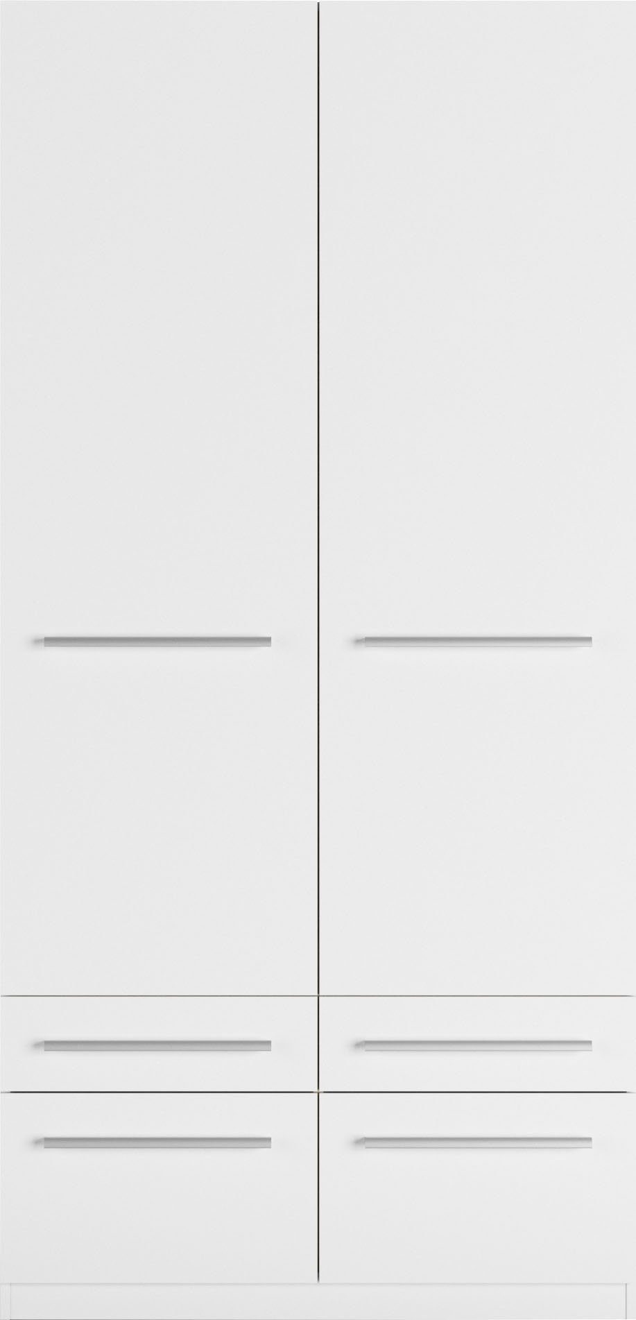 priess Kledingkast Kast garderobe waskast Barcelona in 5 breedtes veel opbergruimte, ruime lades, met spiegel, made in germany