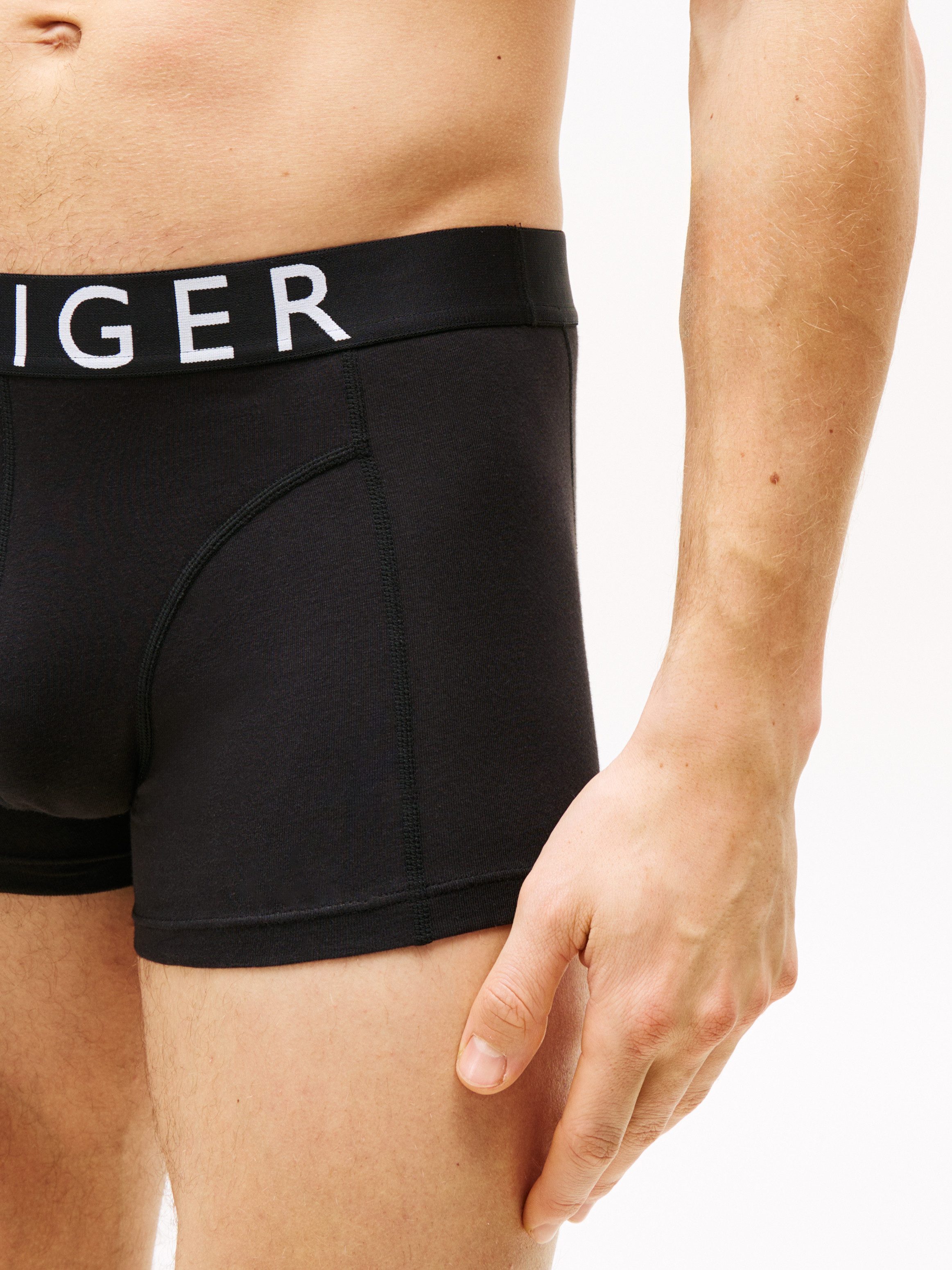 Tommy Hilfiger Underwear Trunk Met contrasterende logo-tailleband van stretch-katoen, normale taillehoogte (3 stuks)