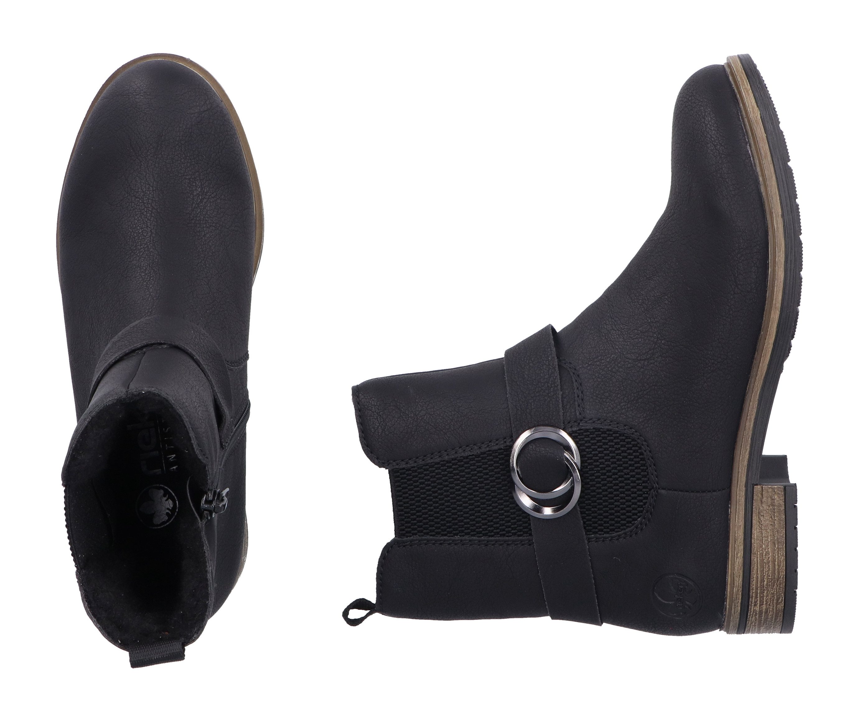 Rieker Winterlaarsjes chelseaboots, laarzen, hakken, met binnenrits