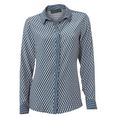 rick cardona by heine gedessineerde blouse met verborgen knoopsluiting blauw