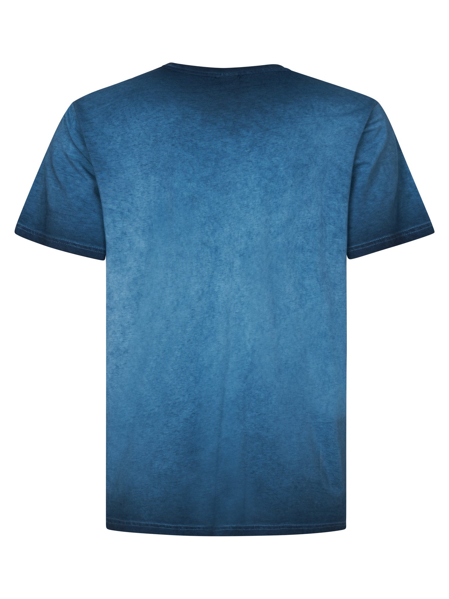 Petrol Industries Shirt met ronde hals met geborduurd logo