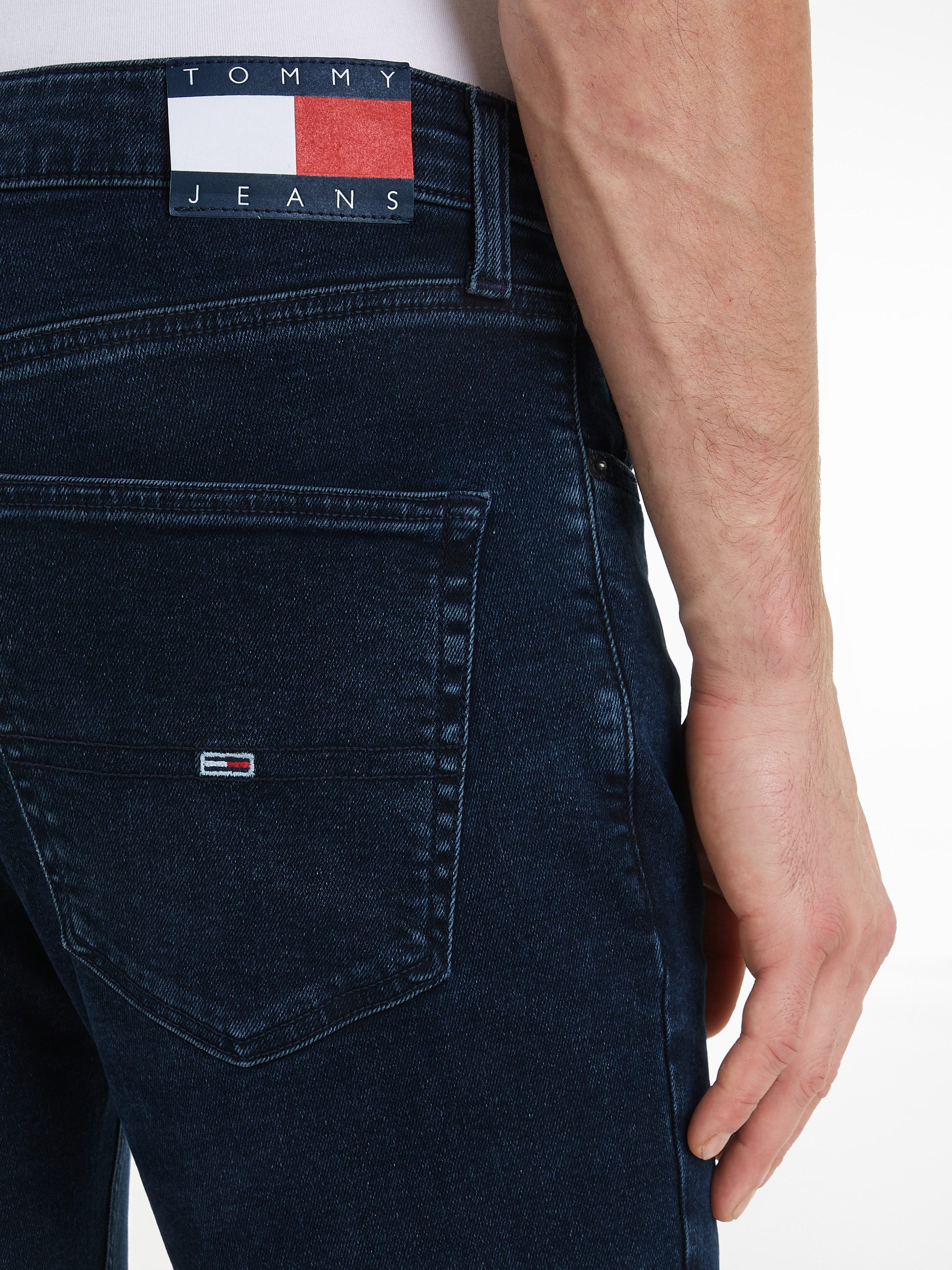 TOMMY JEANS Slim fit jeans SCANTON SLIM met gestempeld logo