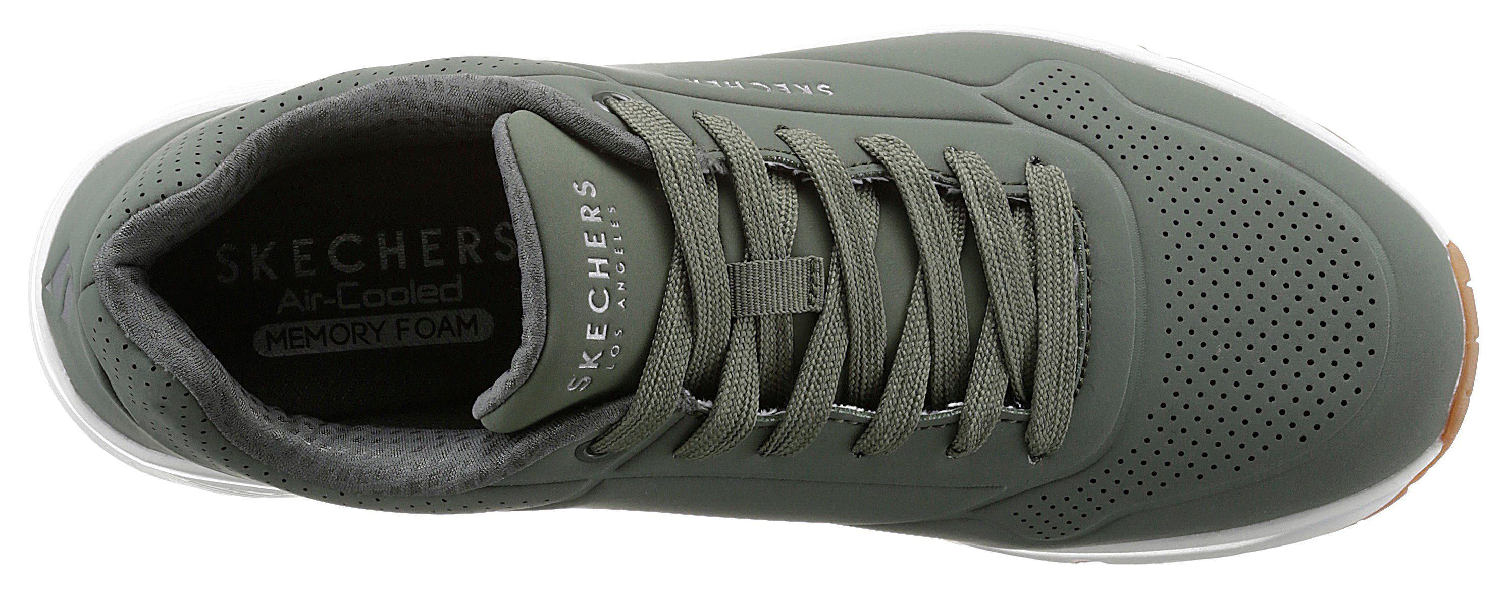 Skechers Sneakers Uno - Stand on Air Vrijetijdsschoen, lage schoen, veterschoen met air-cooled memory foam