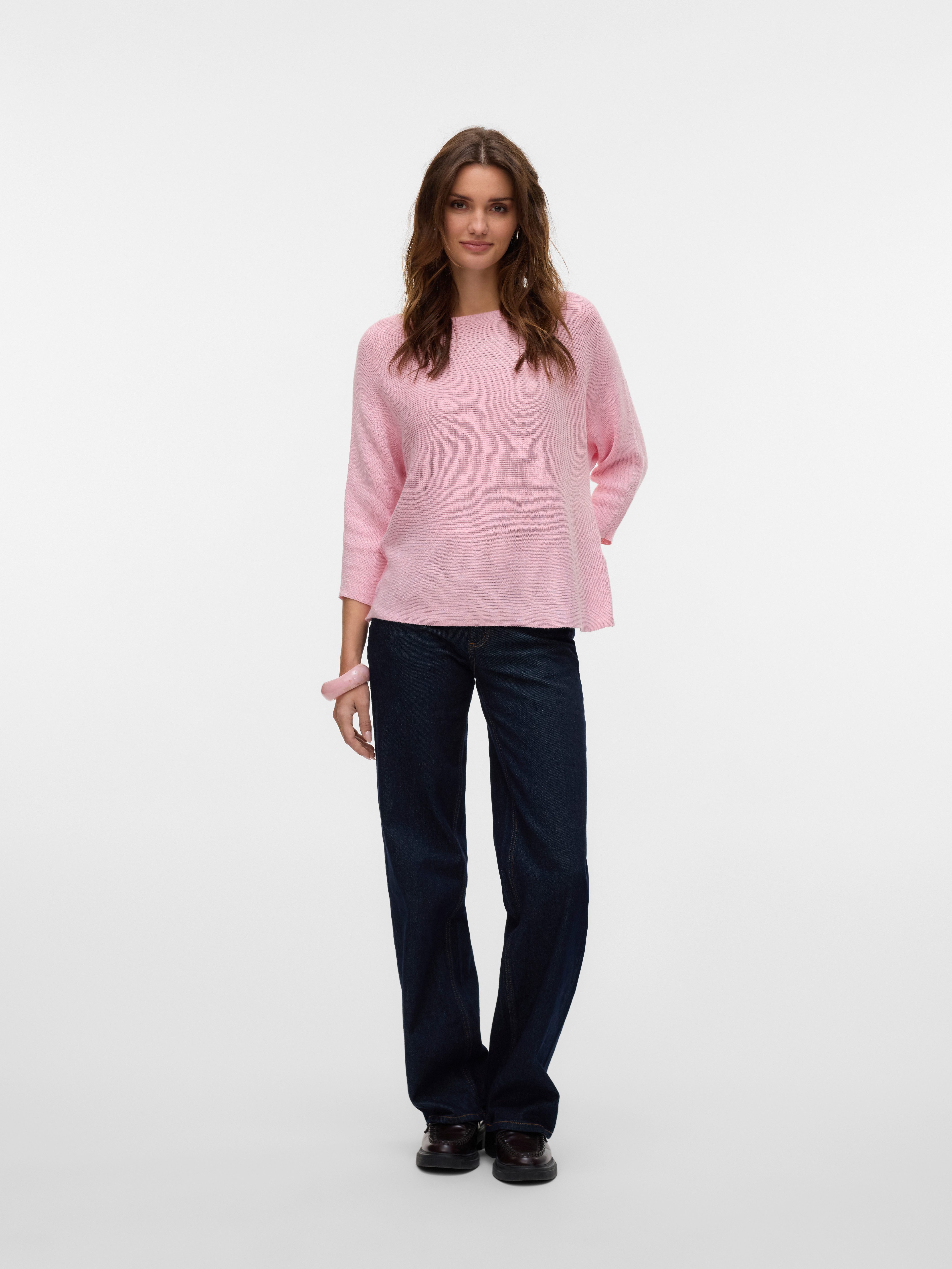 Vero Moda Trui met 3/4-mouwen VMNORA 3/4 BOATNECK BLOUSE NOOS