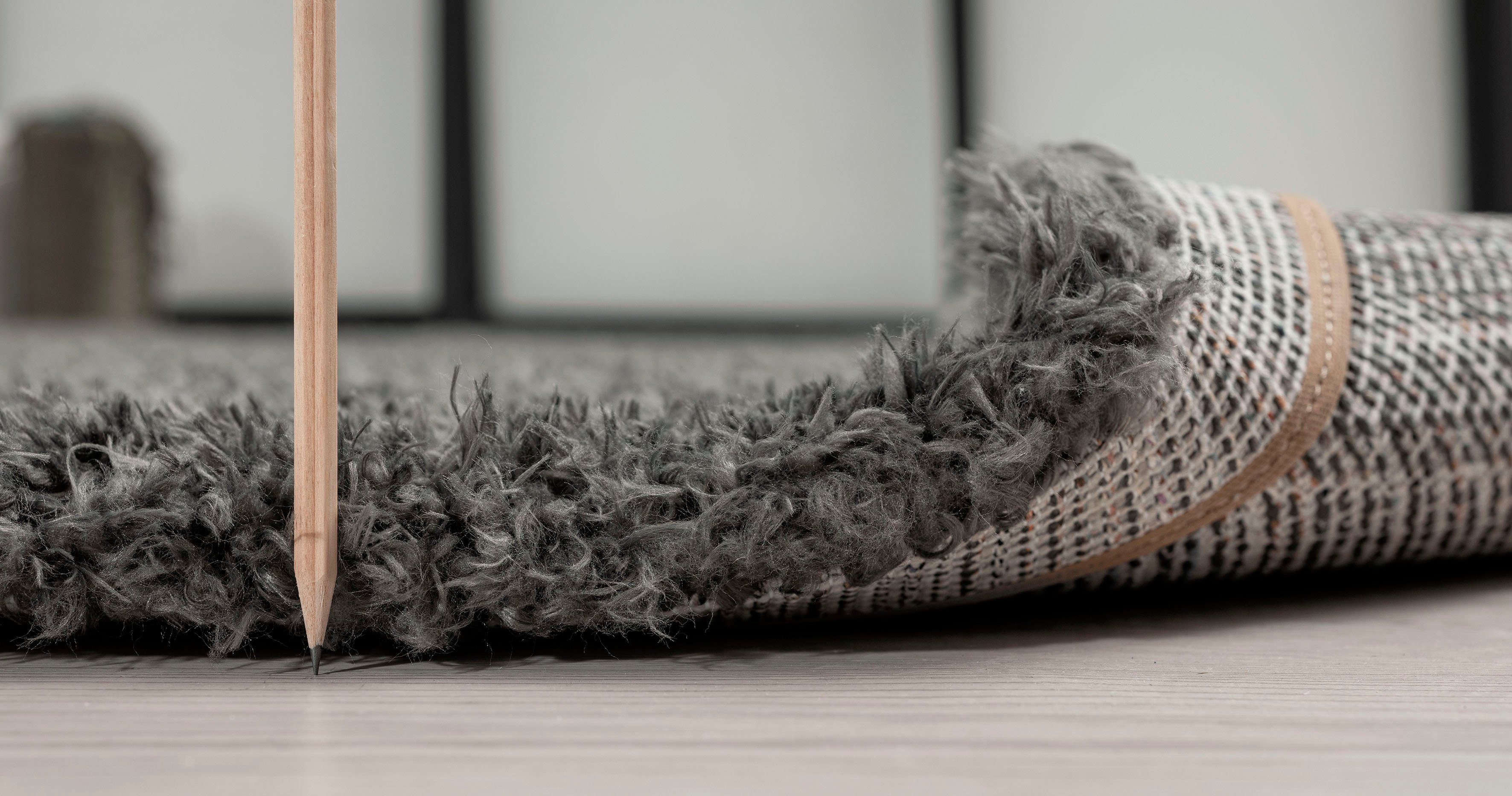 merinos Hoogpolig vloerkleed Recycle Floki 961 Shaggy van gerecycled polyester, duurzaam, gemêleerd, woonkamer