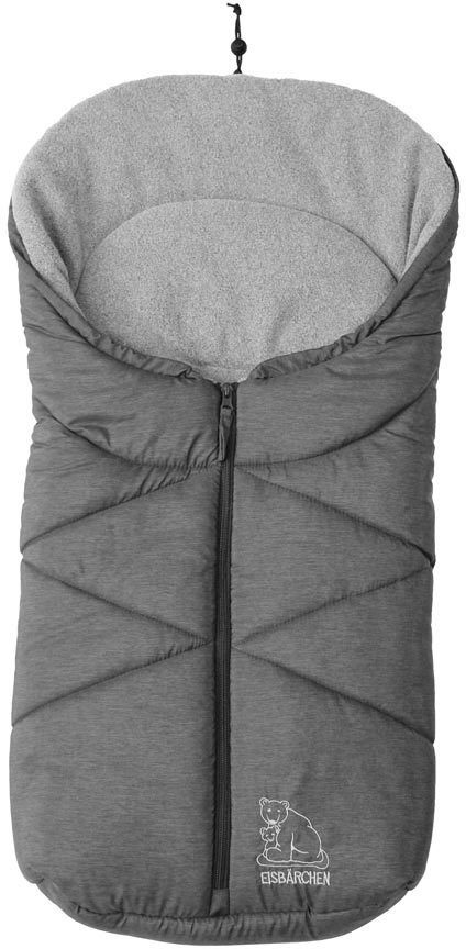 Heitmann Felle Voetenzak Eisbärchen - Kleine wintervoetsak fleece met fleece-voering, voor babyzitje, kinderwagen enz dames pantoffels grijs