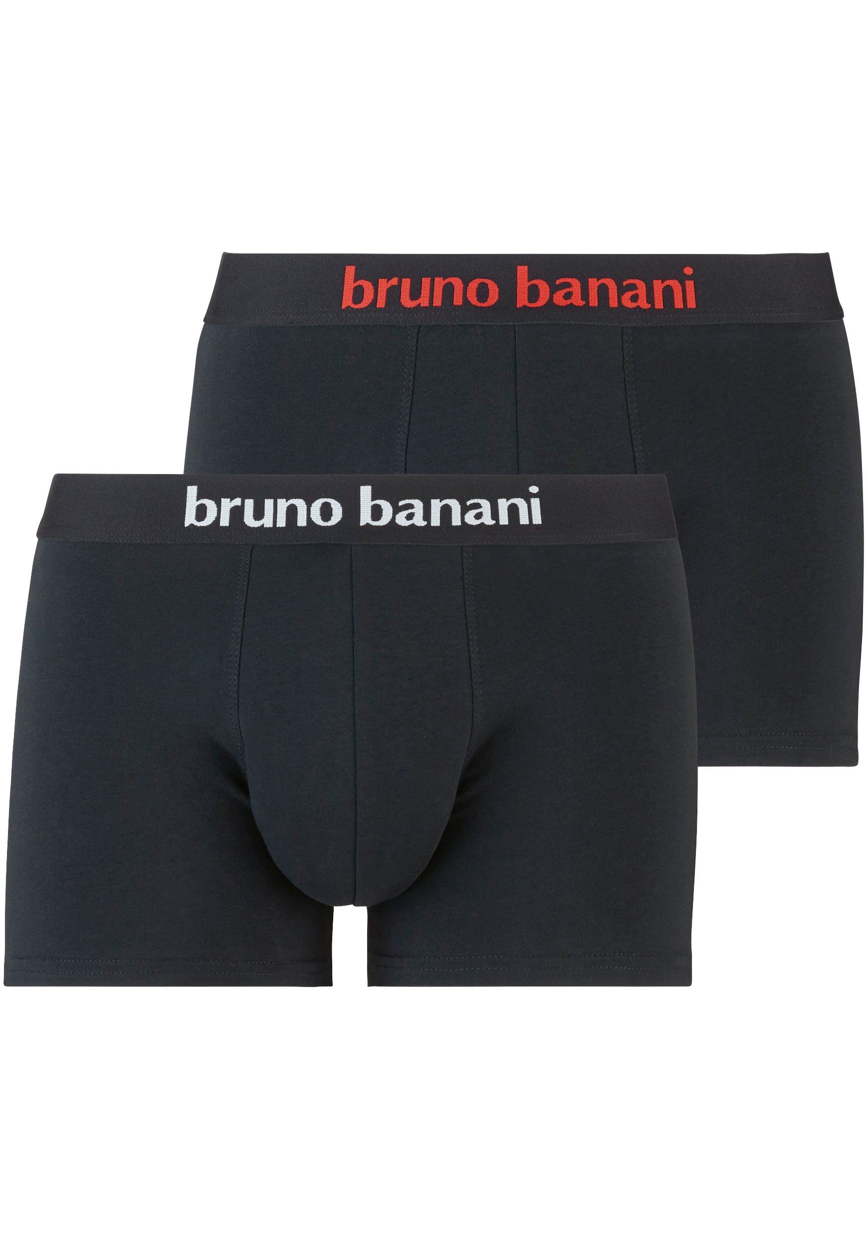 Bruno Banani Boxershort met contrasterend logo-tailleband (2 stuks, Set van 2) jongens boxershorts maat XXL (8) rood