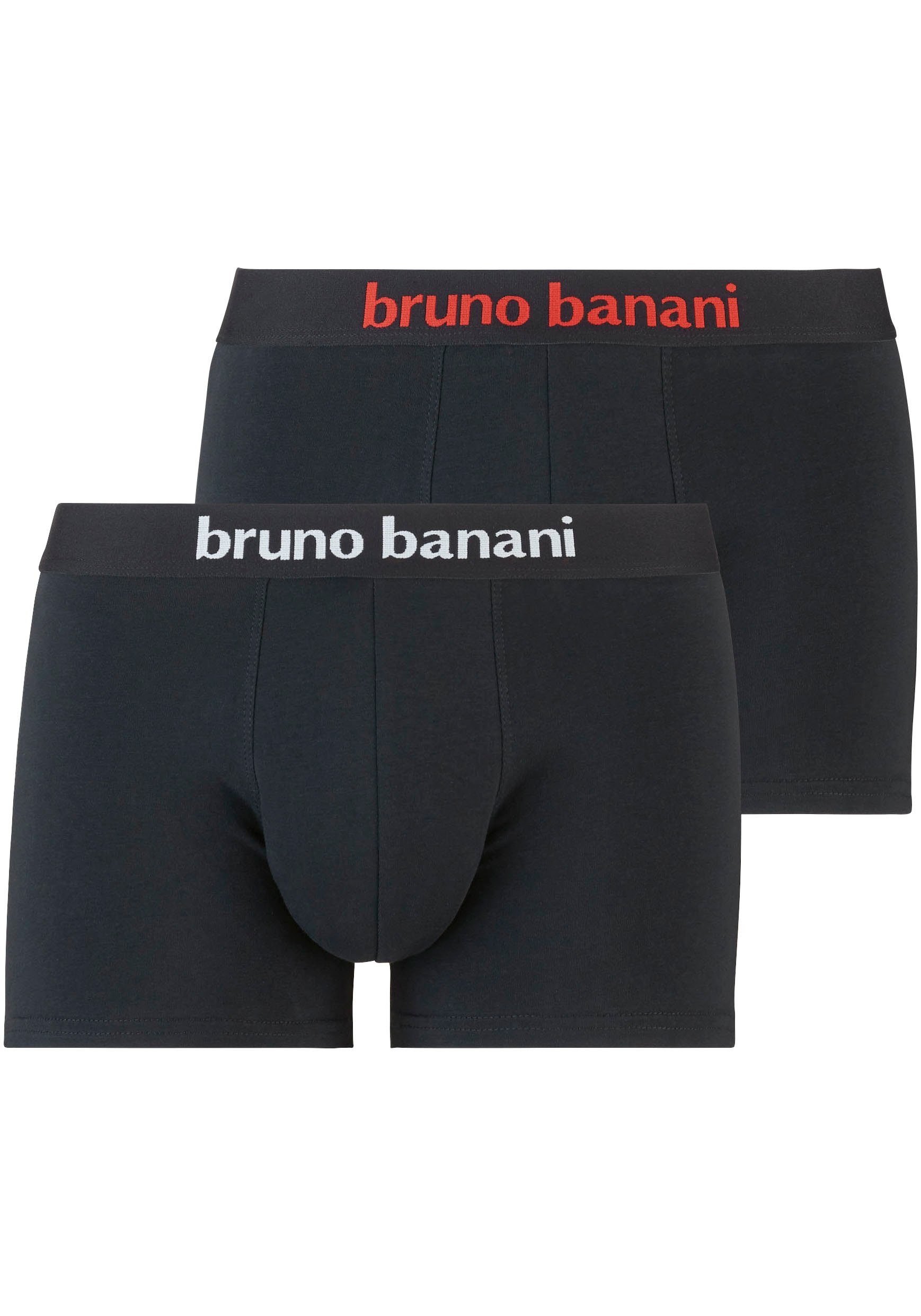 Bruno Banani Boxershort met contrasterend logo-tailleband (2 stuks, Set van 2)