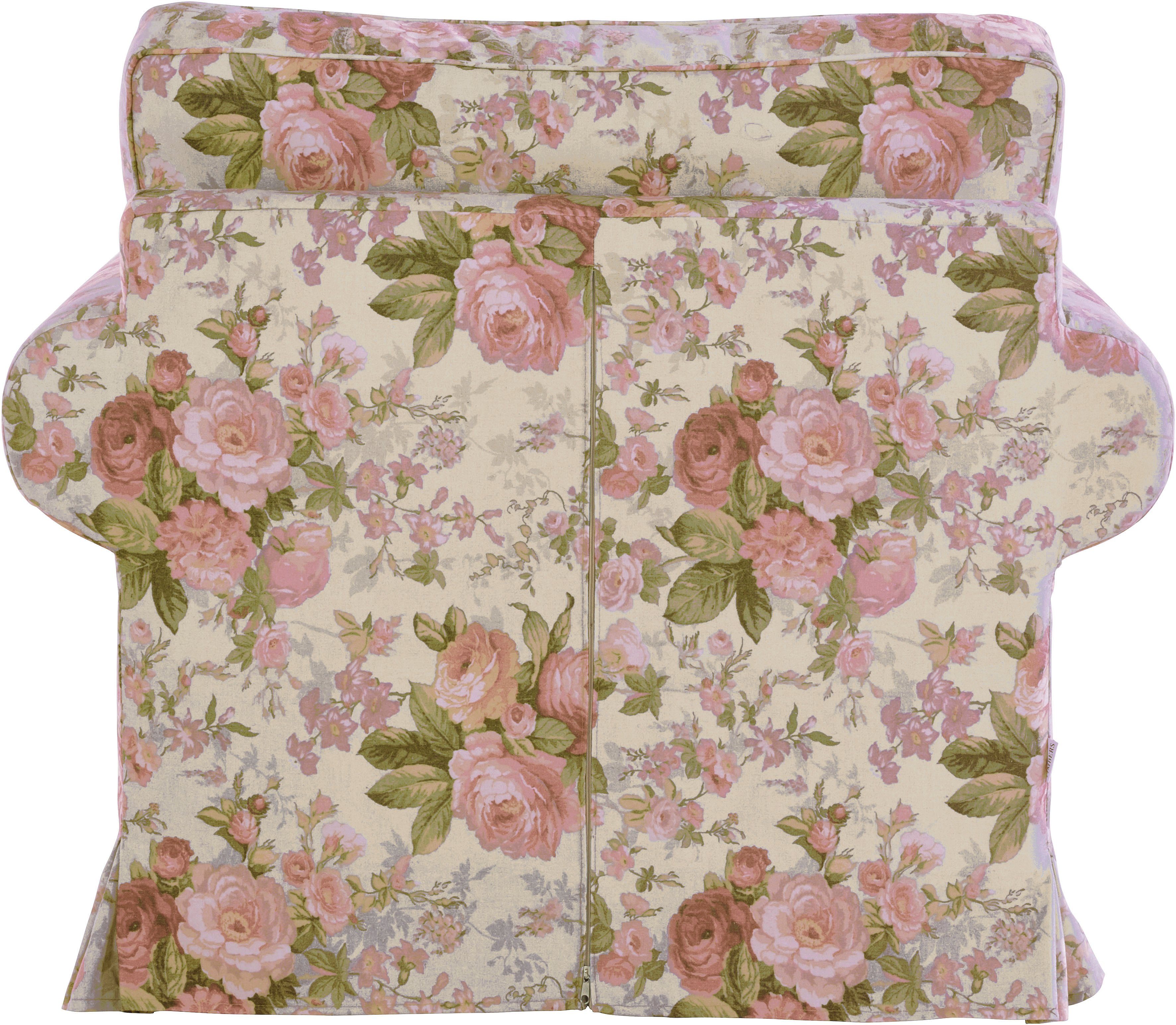 Home affaire Fauteuil Shadmoor Hoezen-look, in uni of met bloemenprint, passend bij de Shadmoor-serie