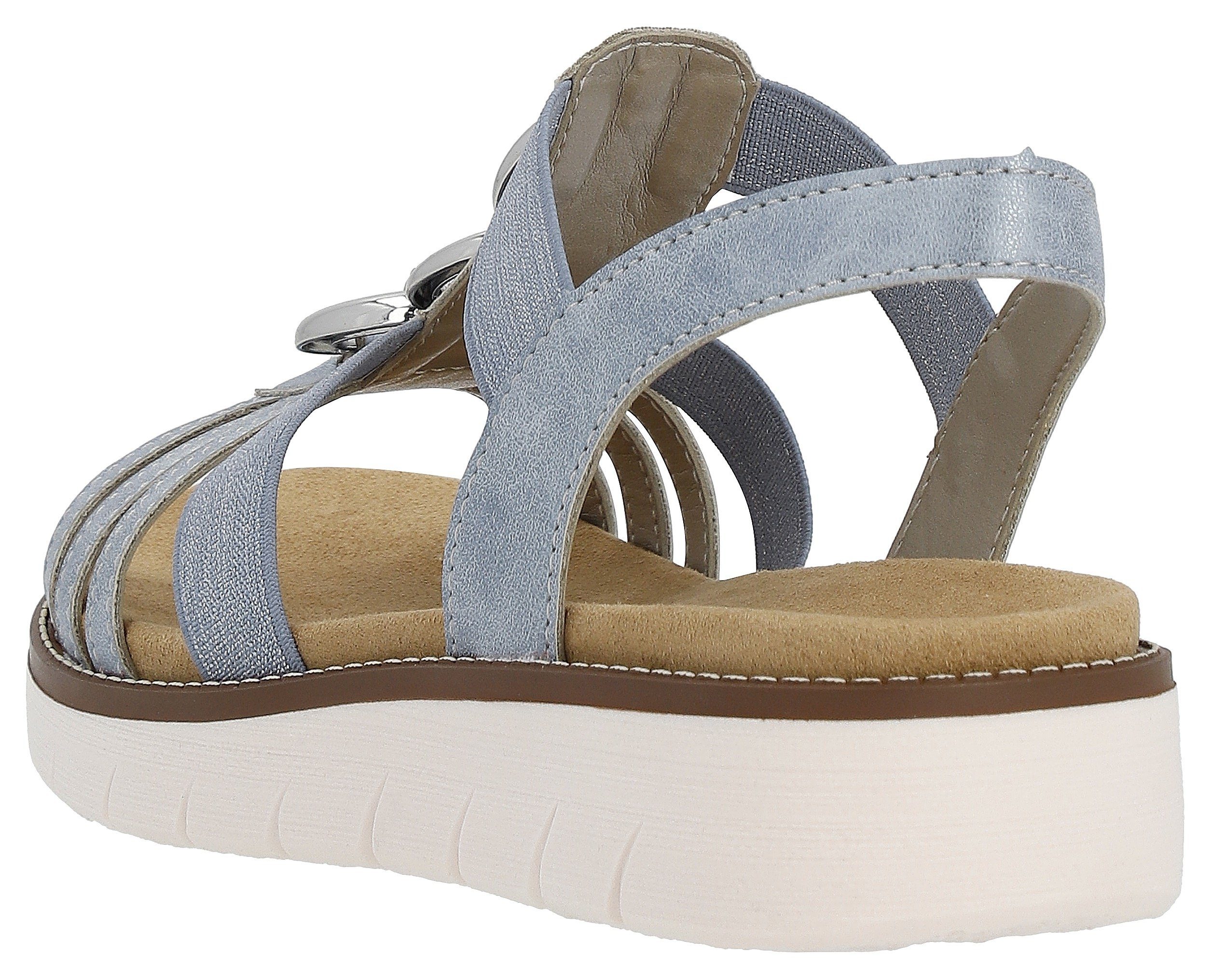Remonte Sandalen zomerschoen, sandaal, sleehak, met praktische elastieken