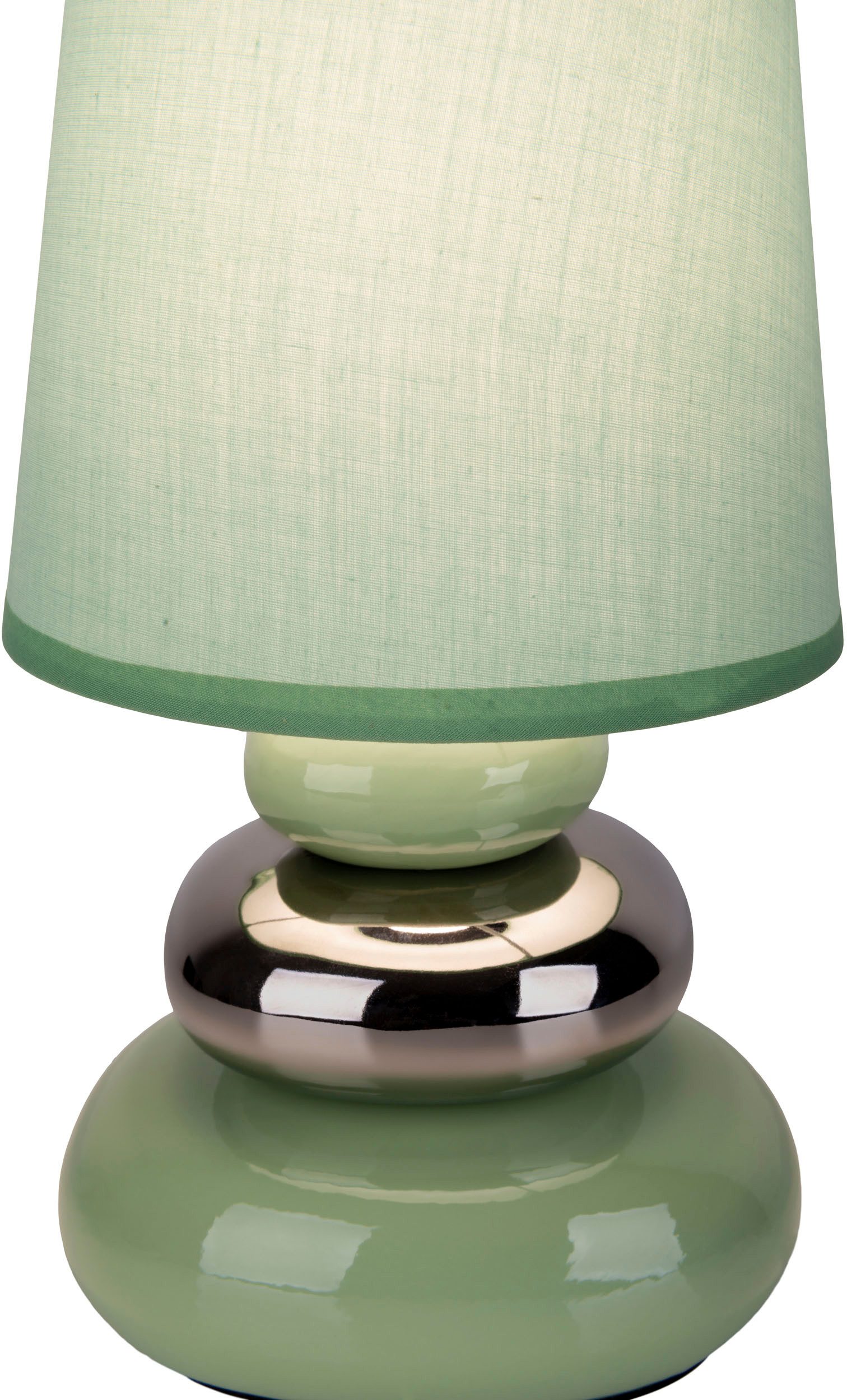 näve Tafellamp Stoney met keramieken voet en textielen kap, 1xe14/max.40 w (1 stuk)