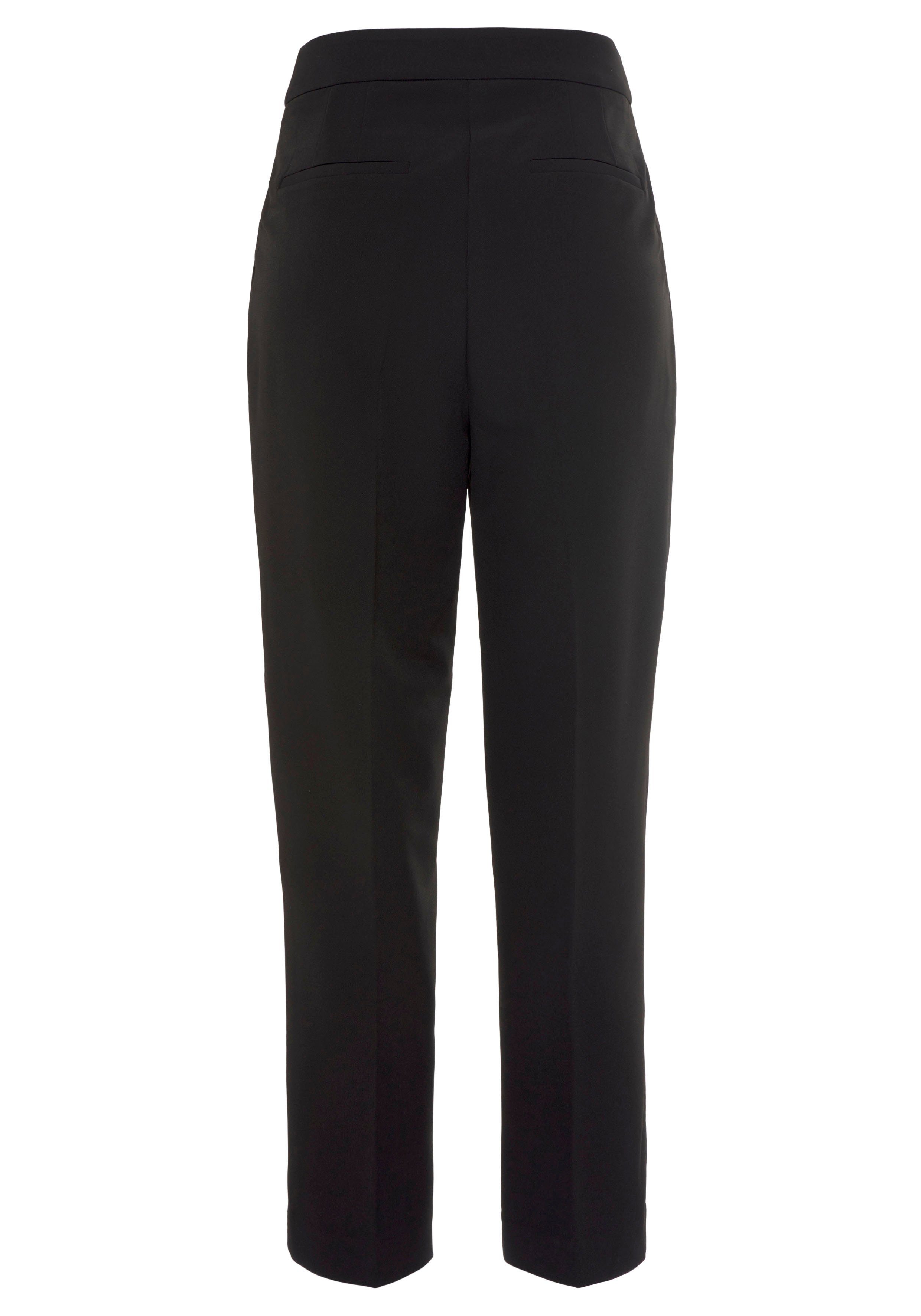 Lascana Persplooibroek in 7/8-lengte, elegante pantalon met zakken, smalle stofbroek