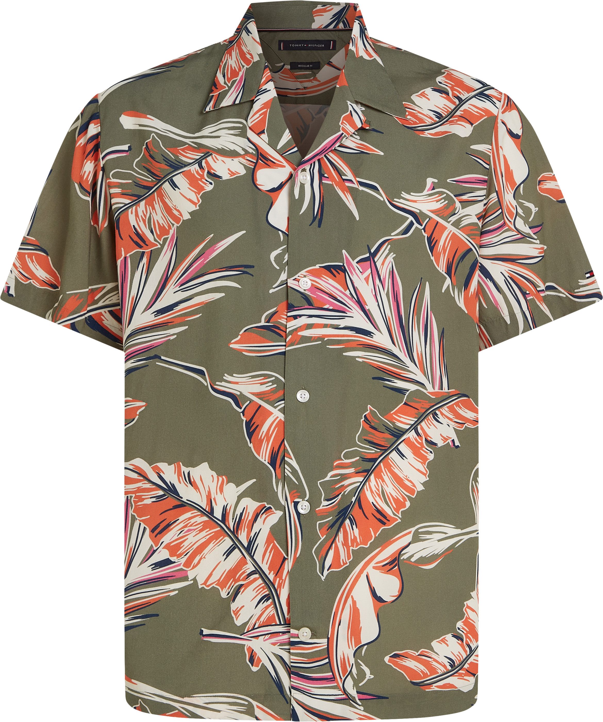 Tommy Hilfiger Overhemd met korte mouwen LIGHTWEIGHT LEAF AOP SS SHIRT