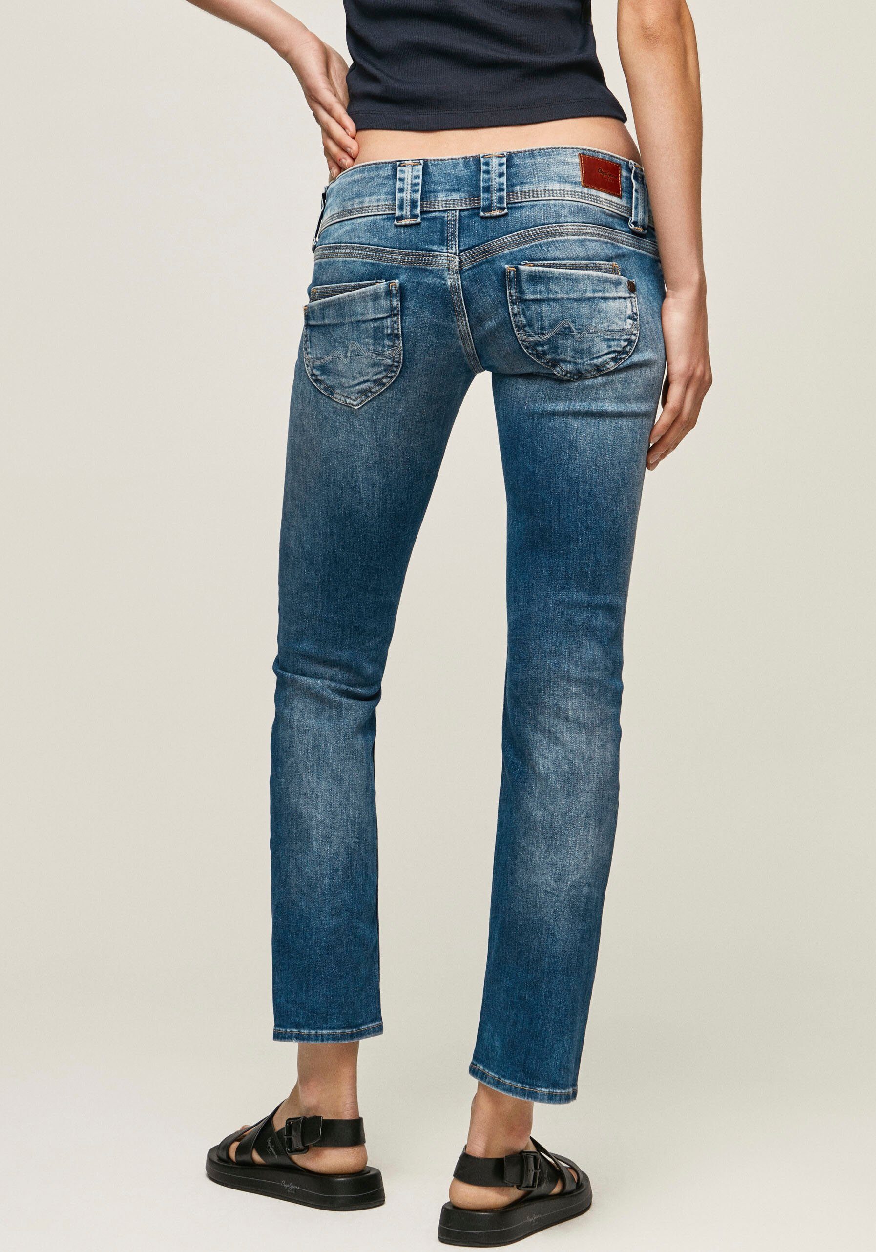 Pepe Jeans Straight jeans VENUS met badge