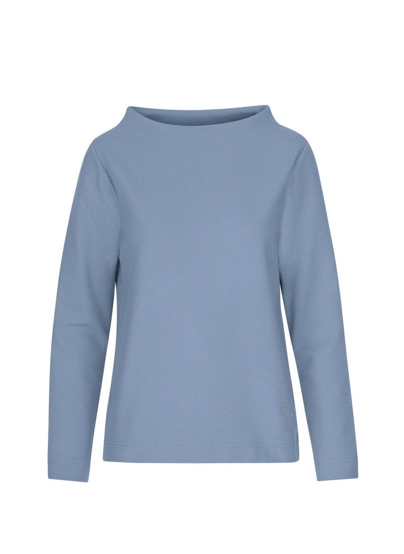 Trigema Sweatshirt TRIGEMA opstaande kraag trui met kristallen